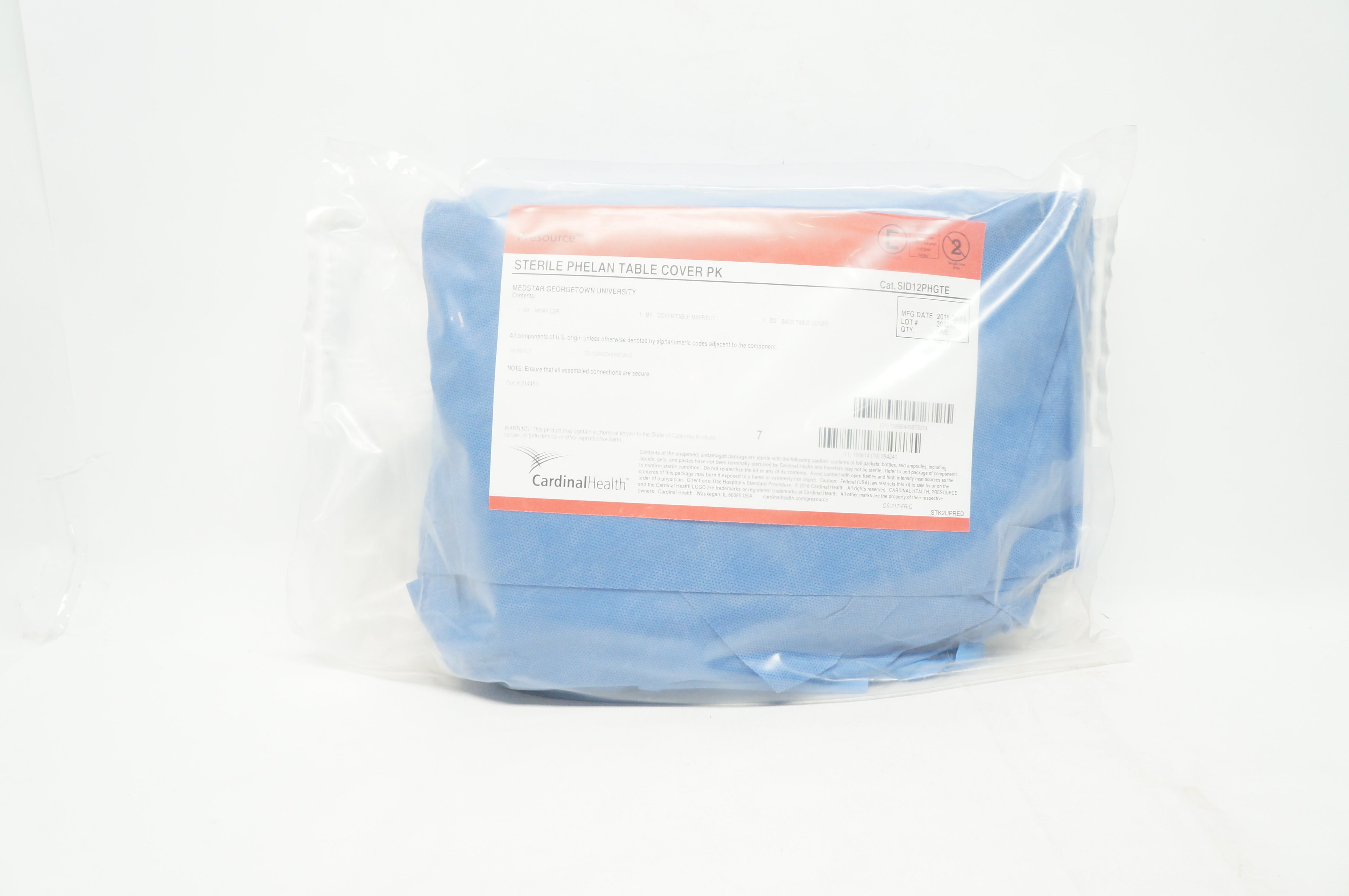 Cardinal Health SID12PHGTE Presource Sterile Phelan Table Cover PK (x)