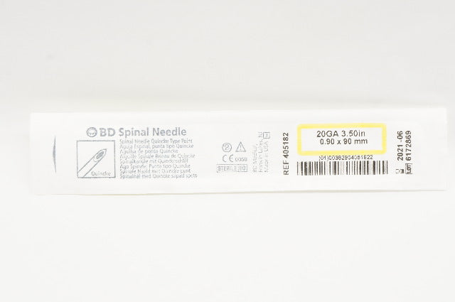 BD 405182 Spinal Ndle Quincke Type Point, 20G x 3.50inch (x)