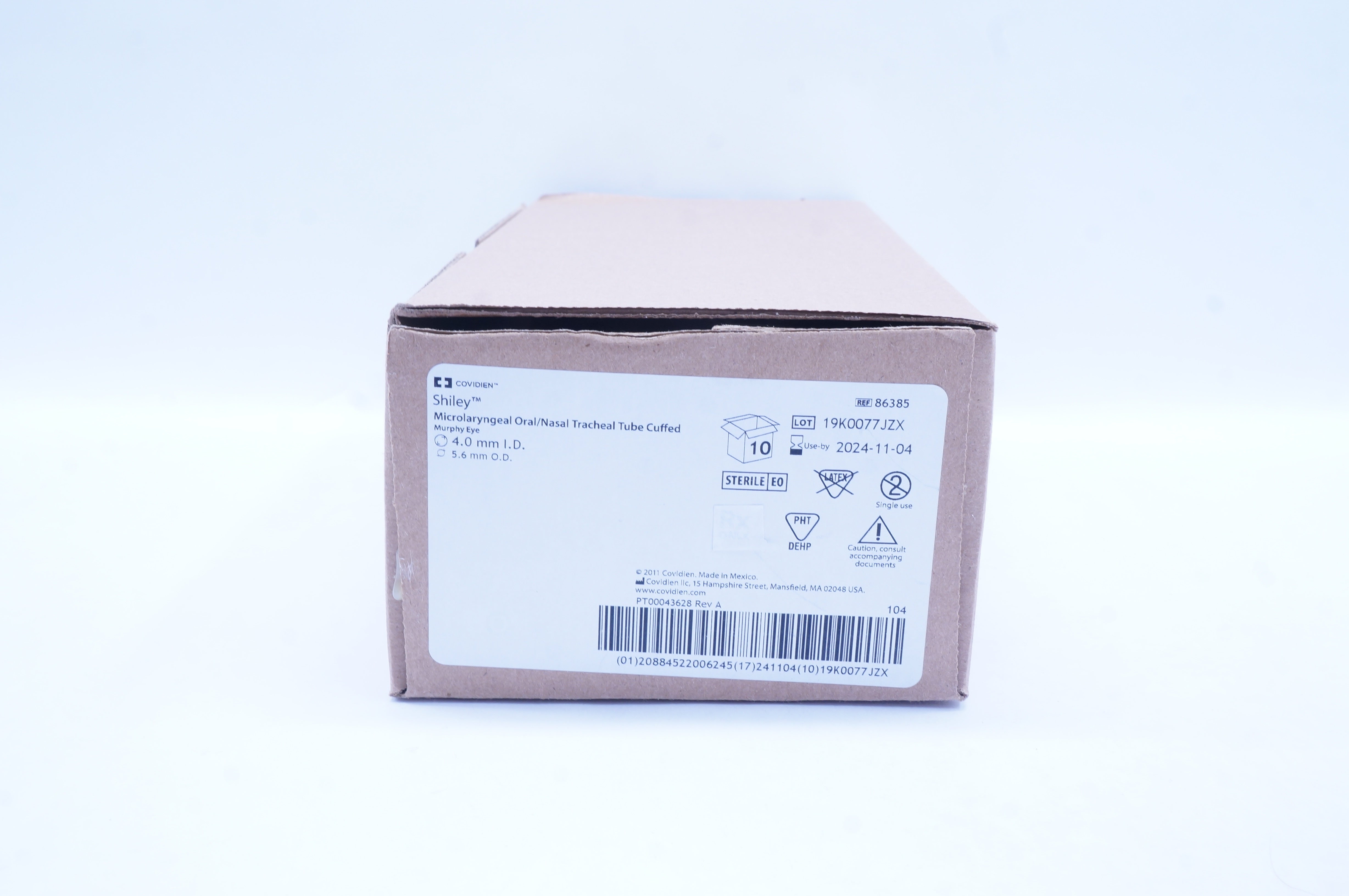 Covidien 86385 Microlaryngeal Oral/Nasal Tracheal Tube 4.0 x 5.6mm - Box of 10