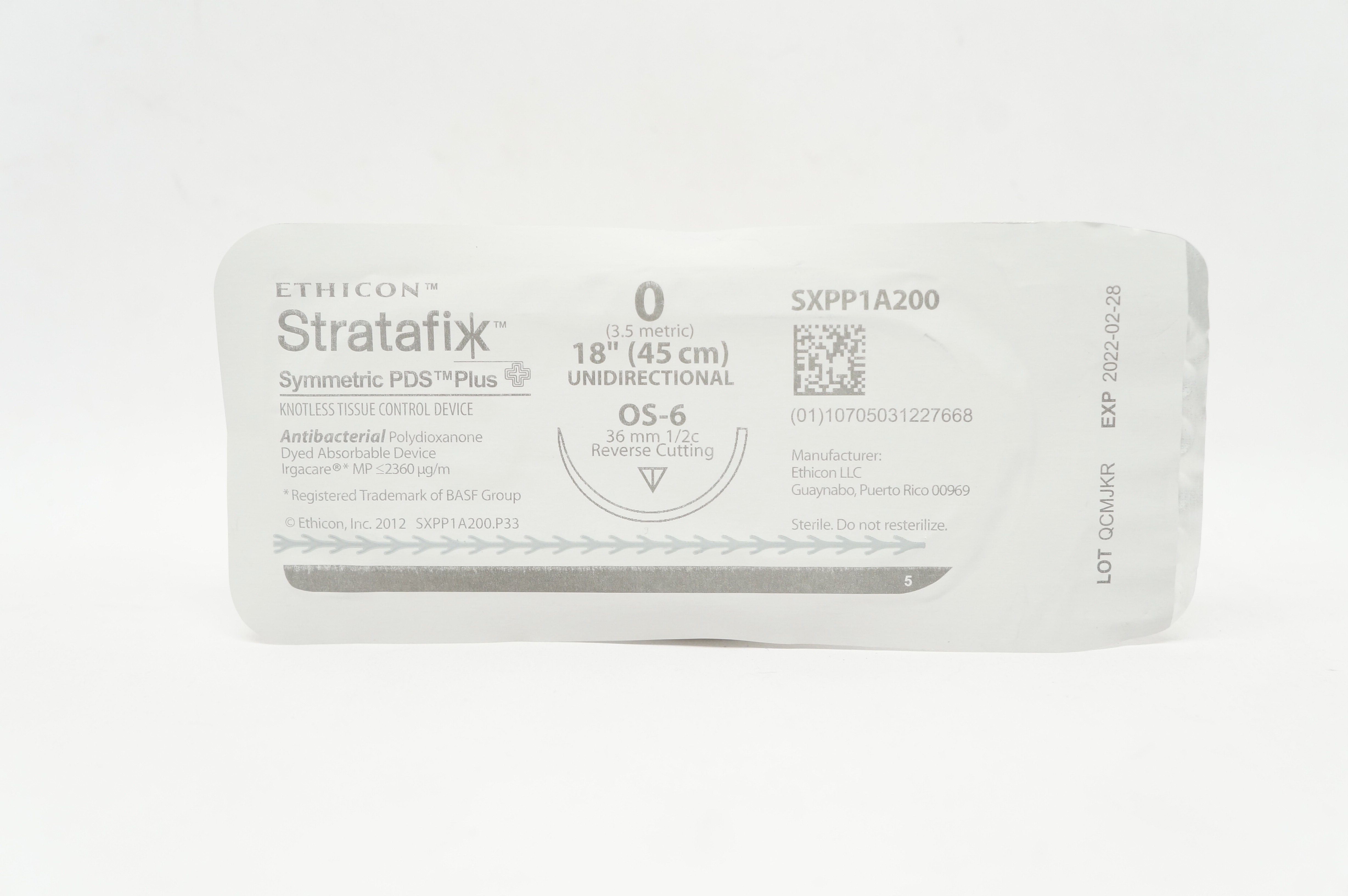 Ethicon SXPP1A200 0 Stratafix  PDS Plus, OS-6 36mm 1/2c, 18inch (x)