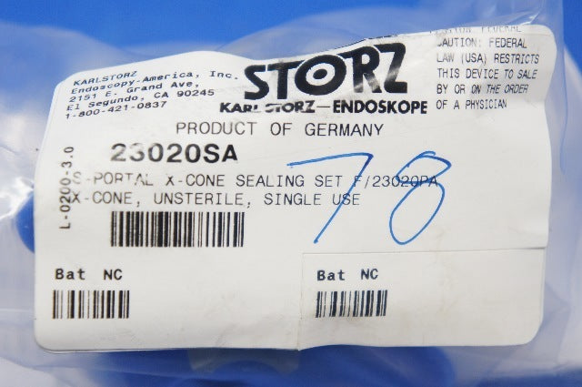 Karl Storz 23020SA S-Portal X-Cone Sealing Set F/23020PA X-Cone