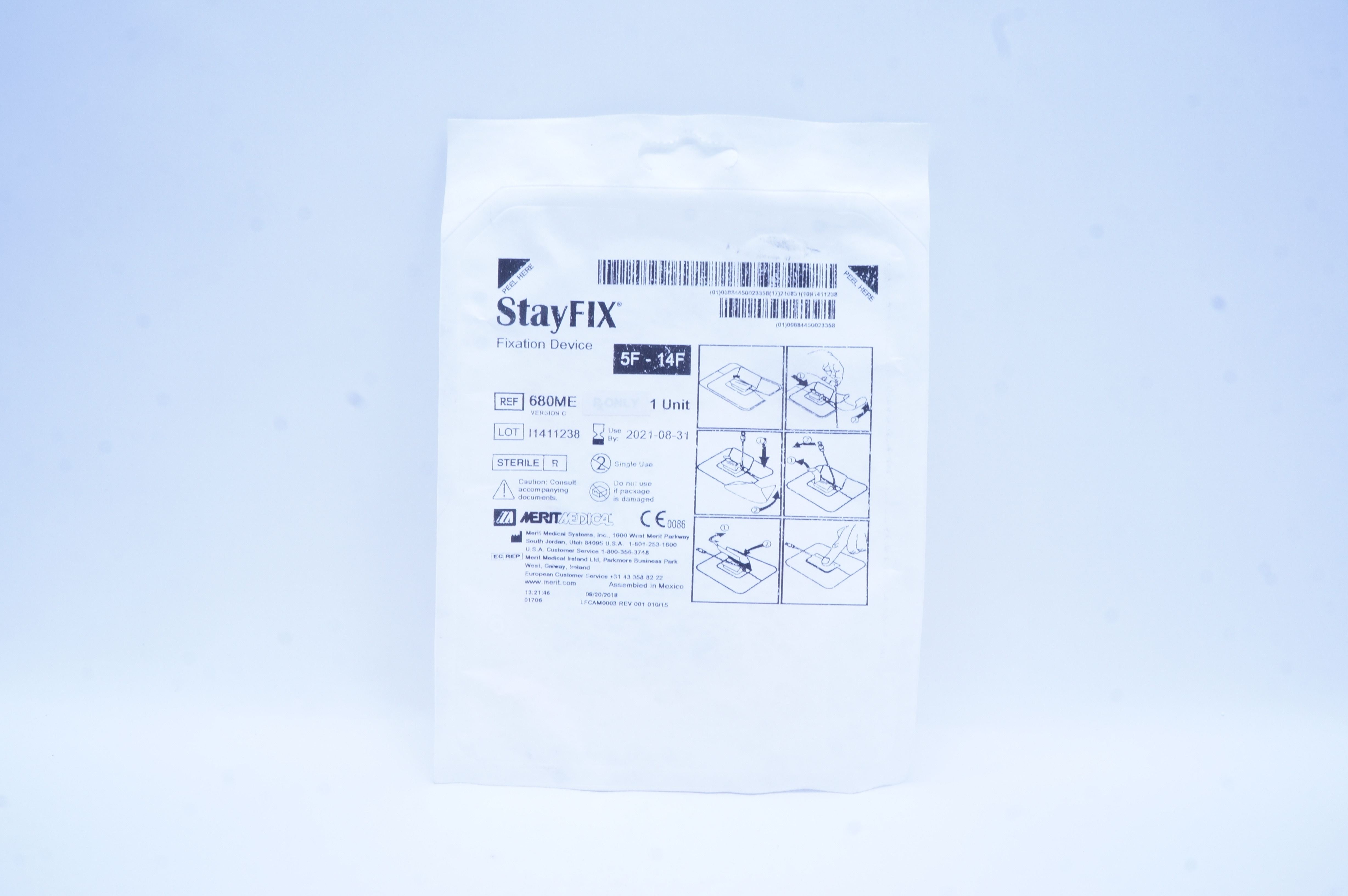 Merit Medical 680ME StayFix Fixation Device 5F - 14F (x)