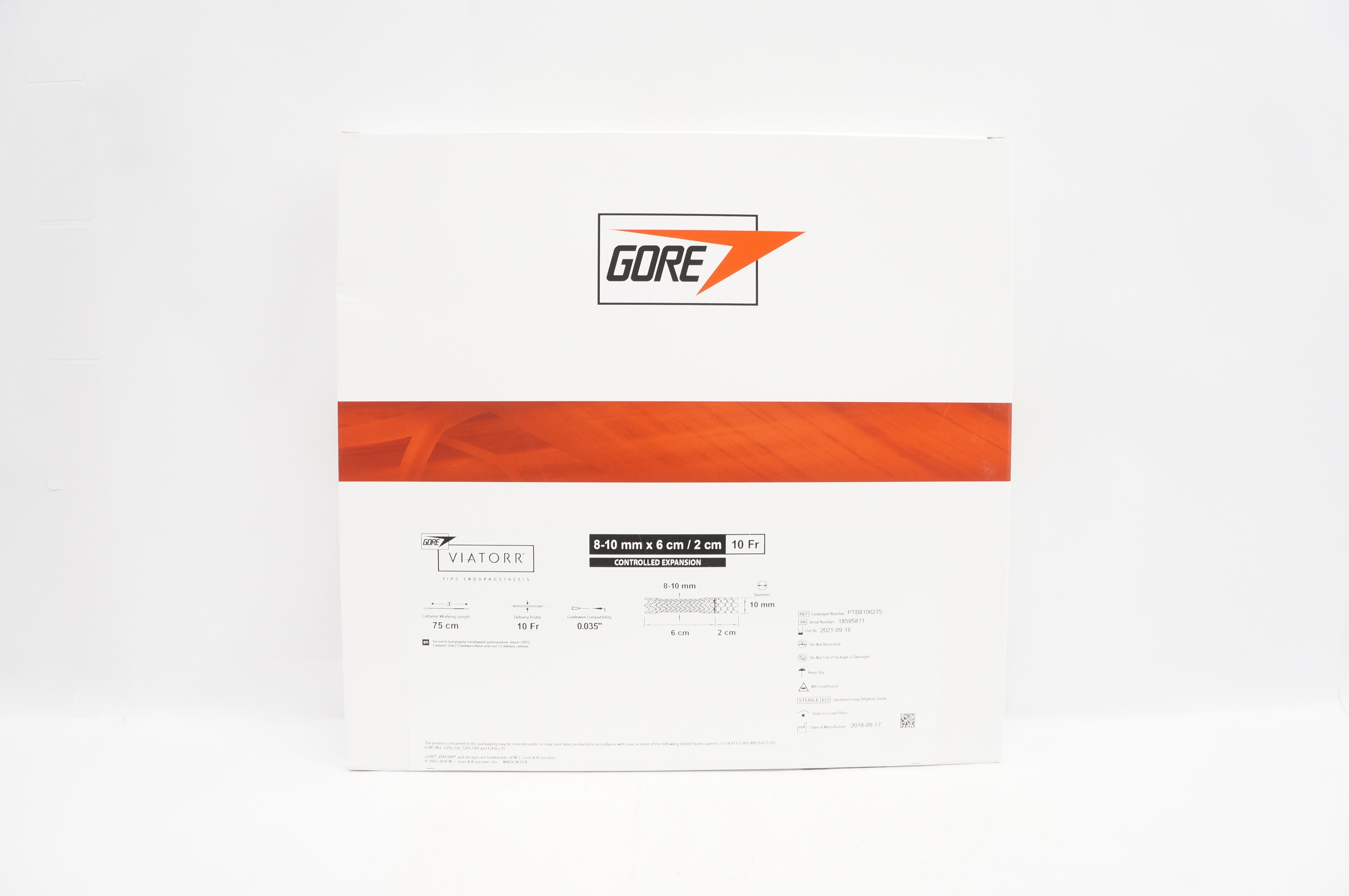 Gore PTB8106275 VIATORR Tips 8-10mm x 6cm/2cm 10Fr. Controlled Expansion (x)