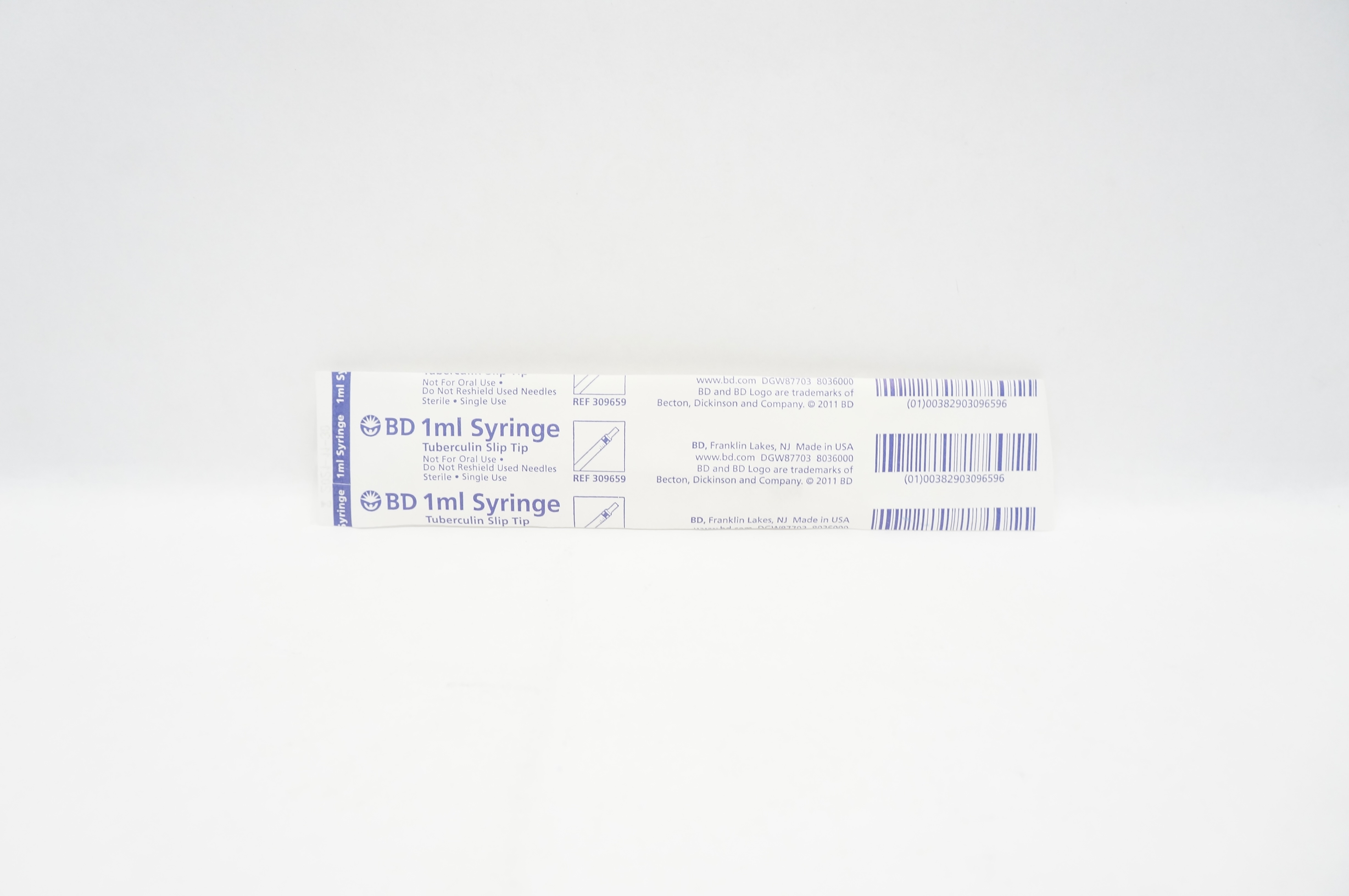 BD 309659 1ml TB Syringe, Slip Tip (x)