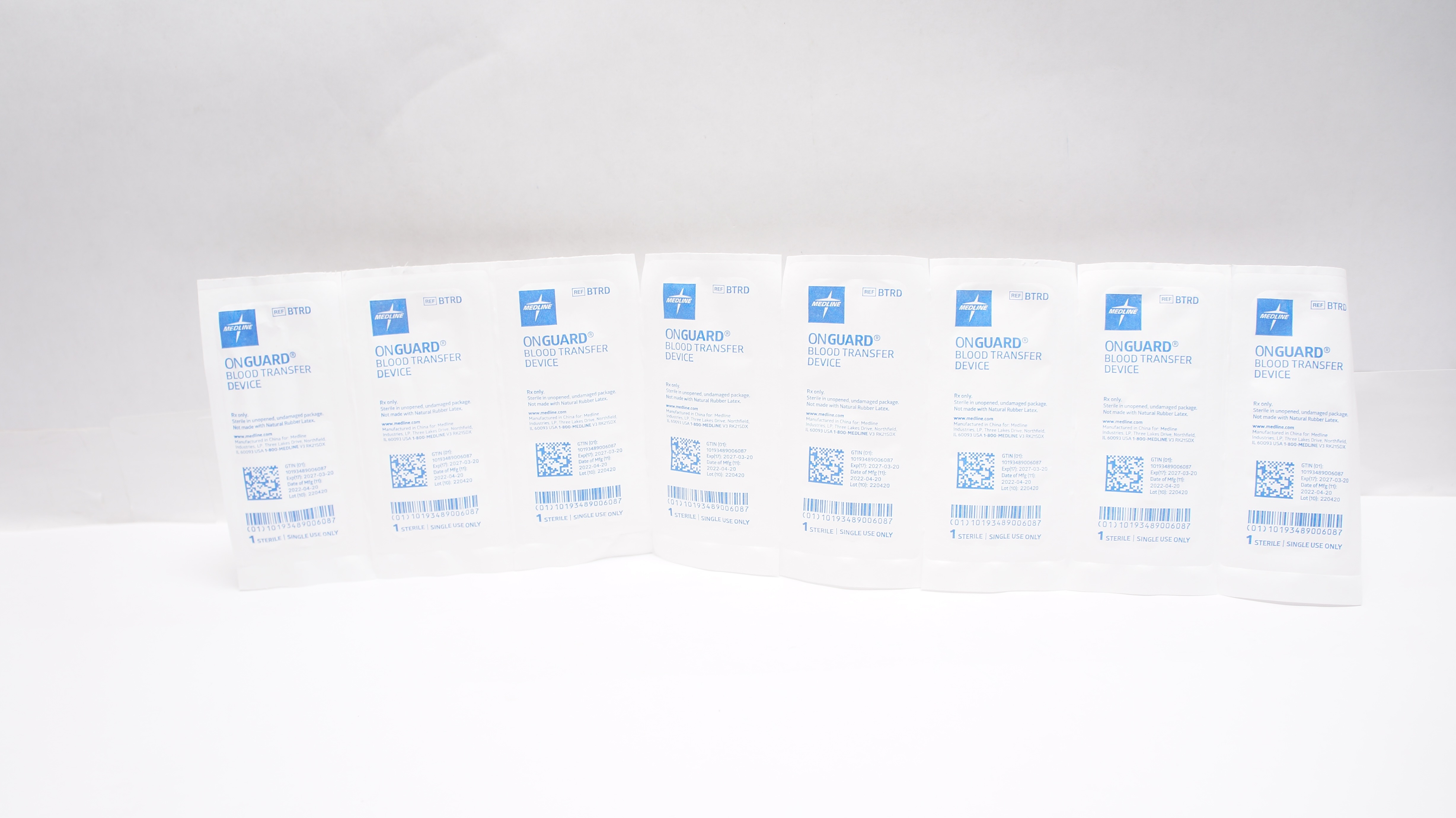 Btrd Medline BTRD Onguard Blood Transfer Device - 8 Packs