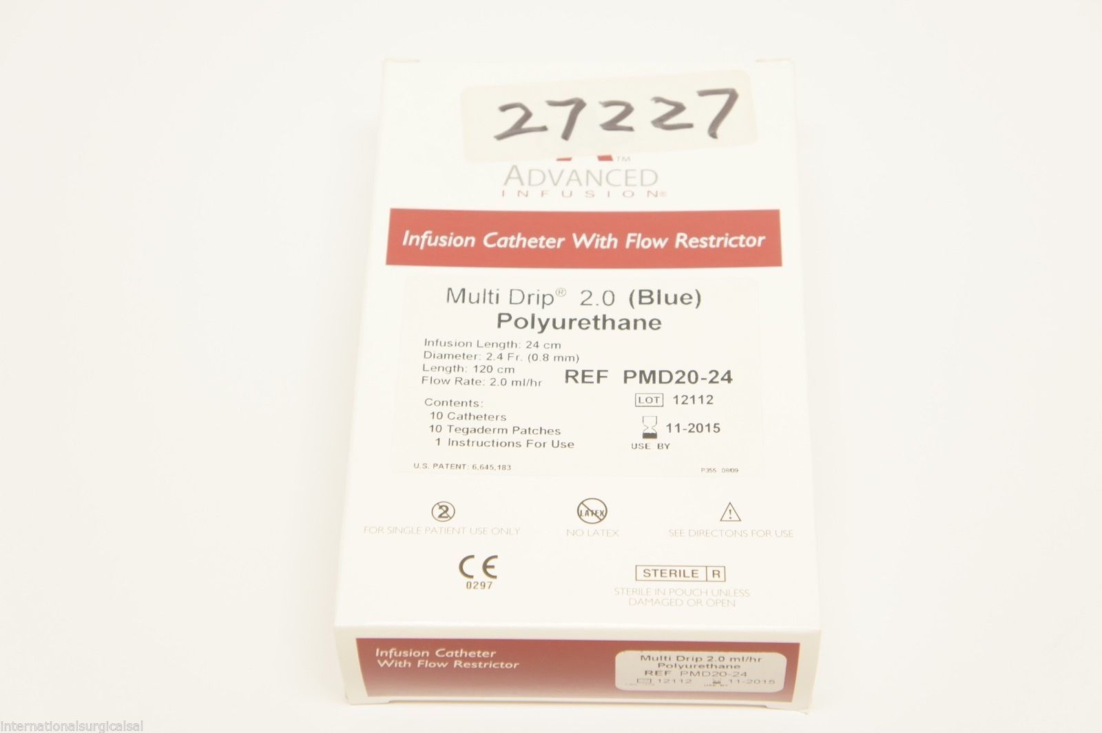 Advanced Infusion PMD20-24 Infusion Cath with Flow Restrictor (x) ~ Box ...