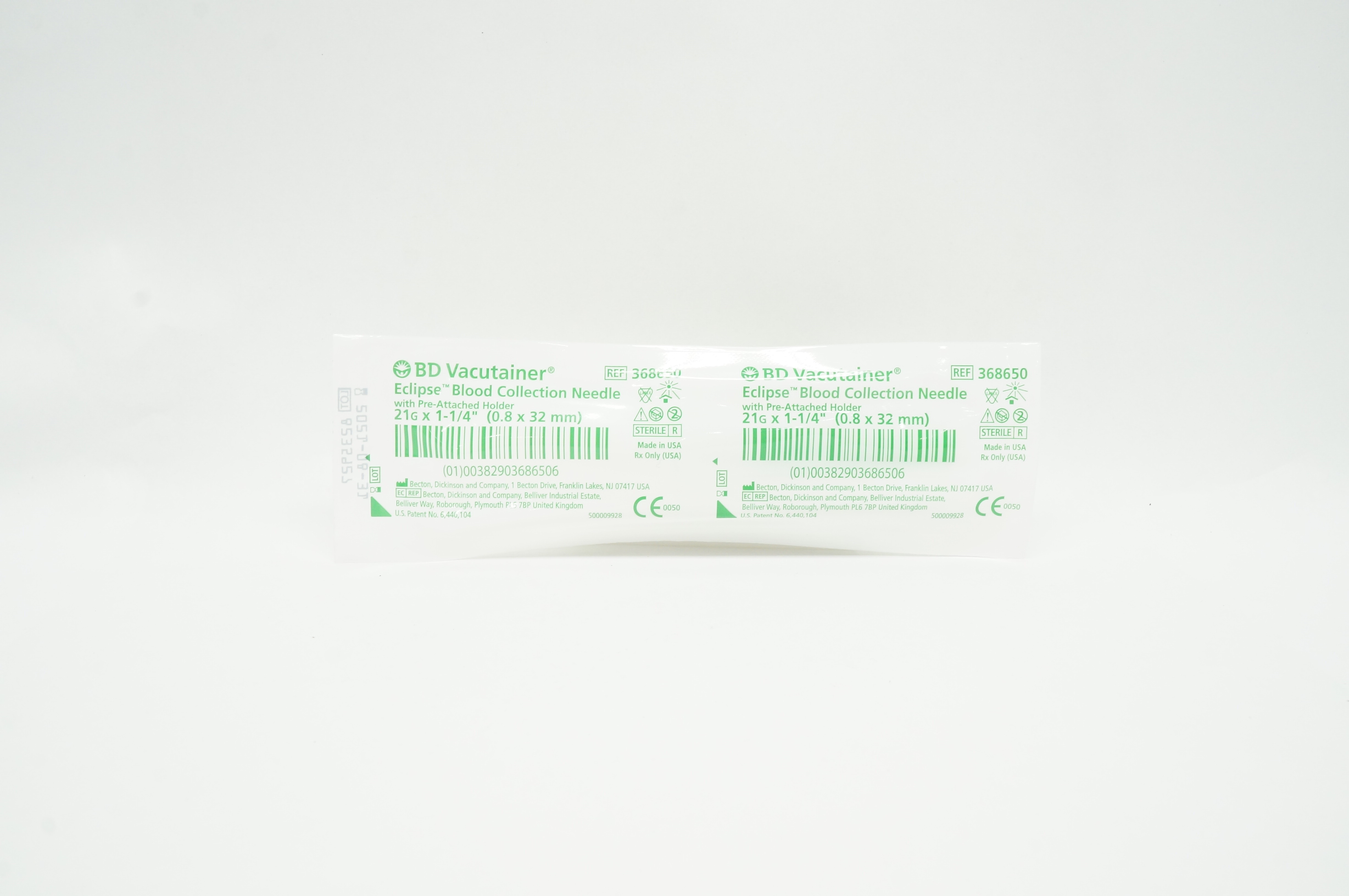 BD 368650 Vacutainer Eclipse Blood Collection Ndle. 21G x 1-1/4inch (x)