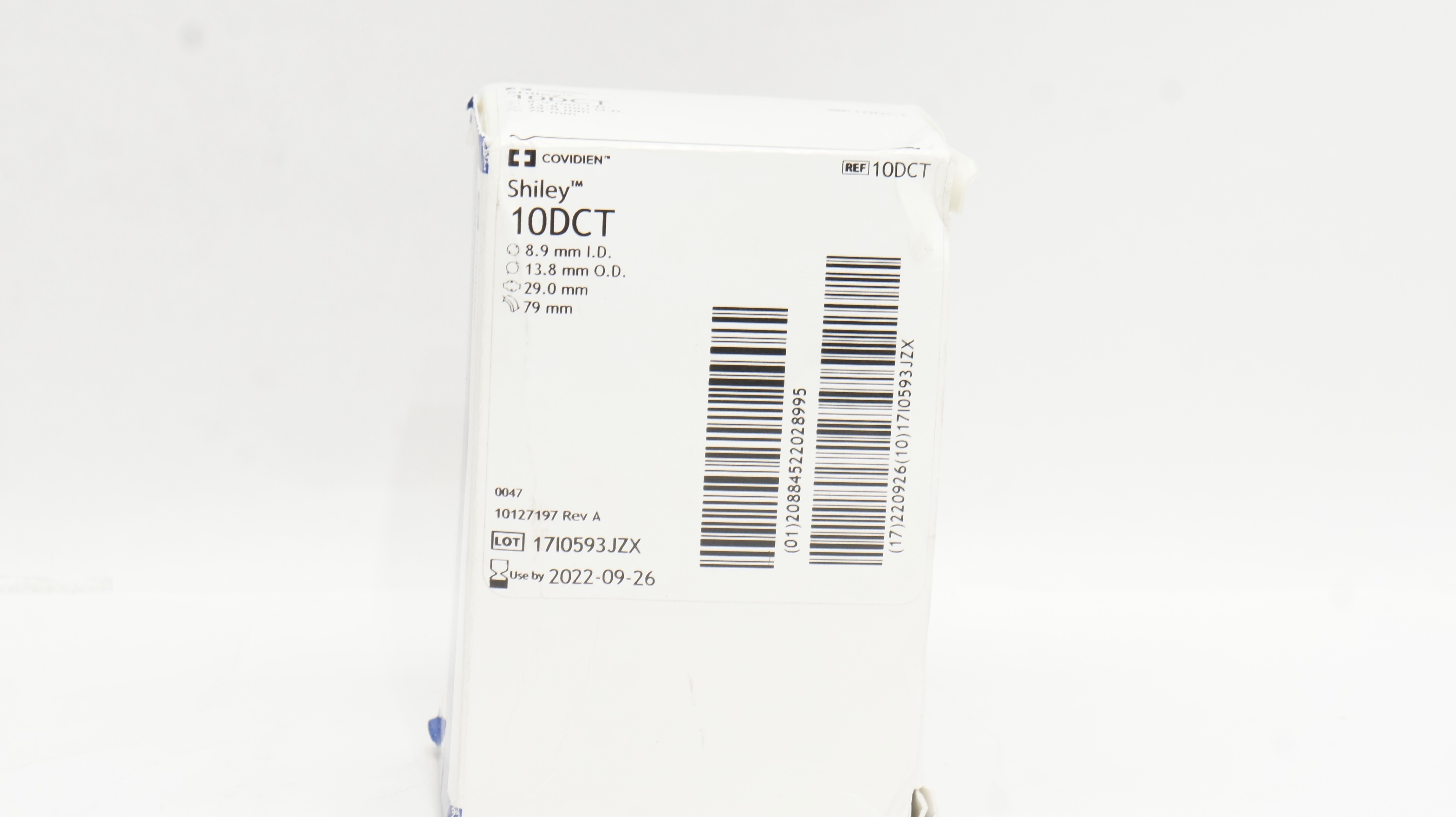 Covidien 10DCT Shiley Tracheostomy Tube Cuffed 8.9ID x 13.8 OD x 29.0 x 79mm (x)