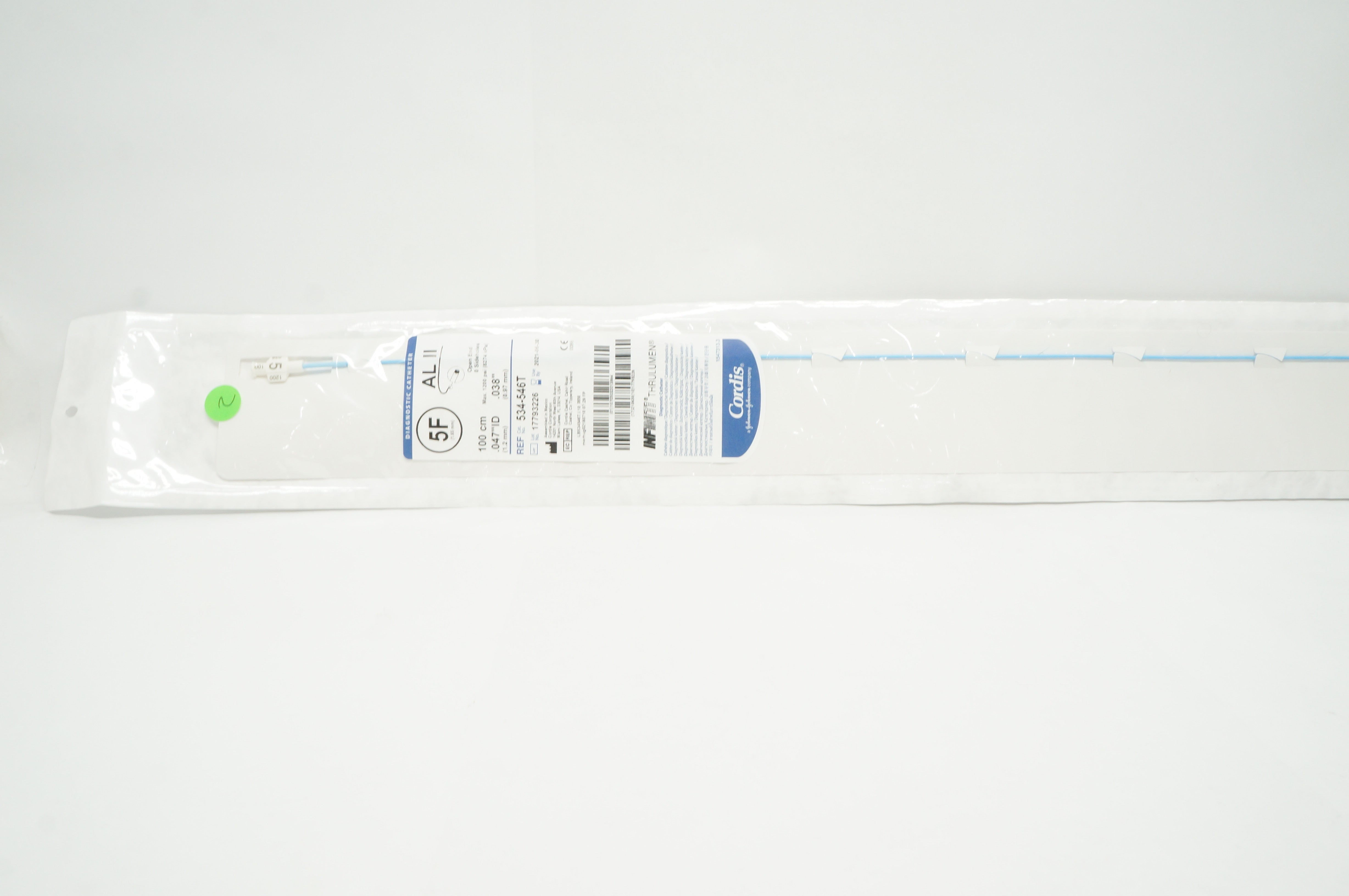 Cordis 534-546T Diagnostic Cath. AL II 5F x 100cm x 0.047 x 0.038inch (x)