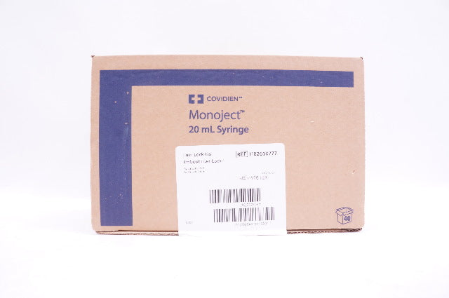 Covidien 1182000777 Monoject 20 mL Syringe Luer-Lock Tip - Case of 40