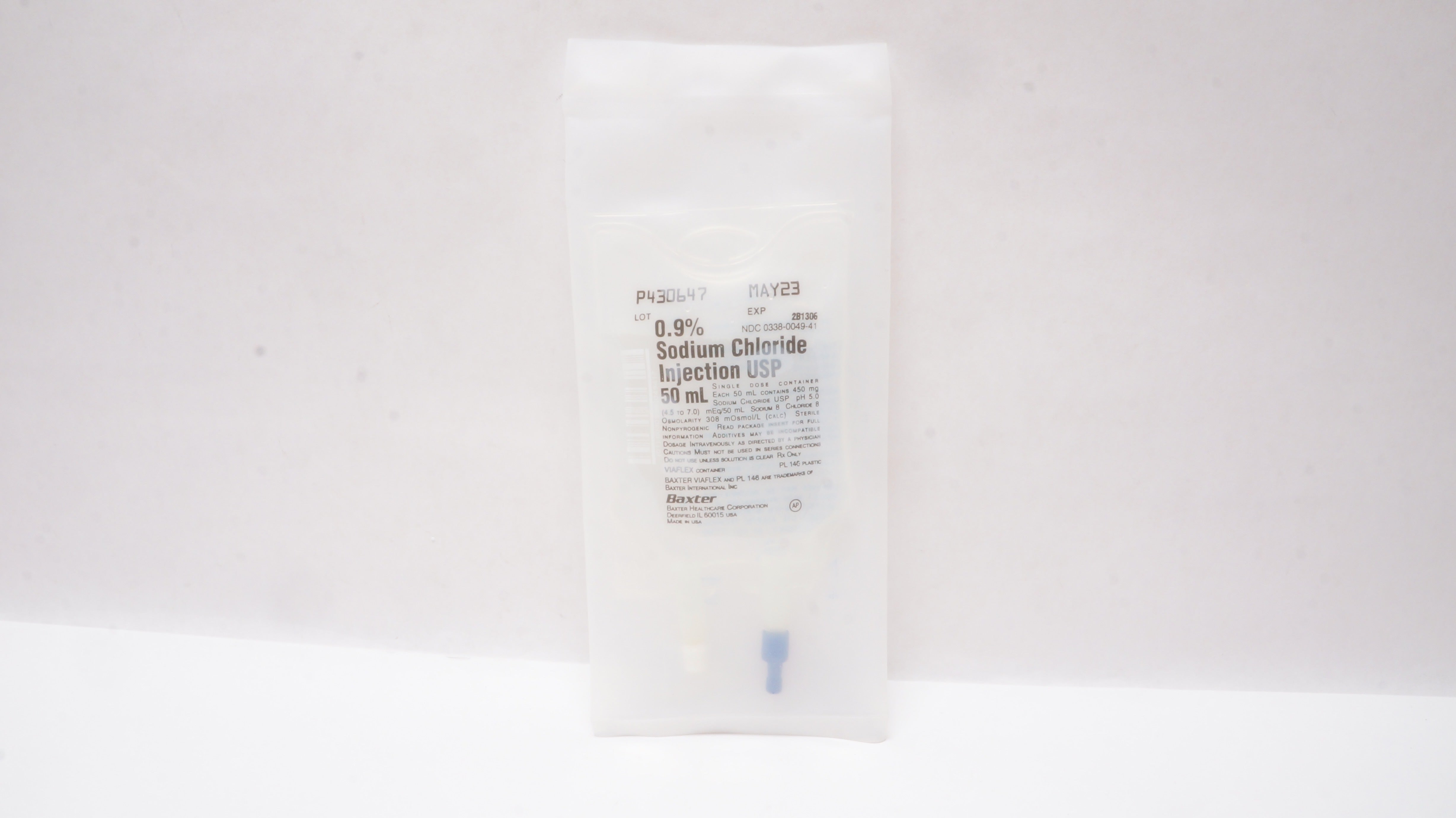 Baxter 2B1306 0.9% Sodium Chloride Injection USP 50mL