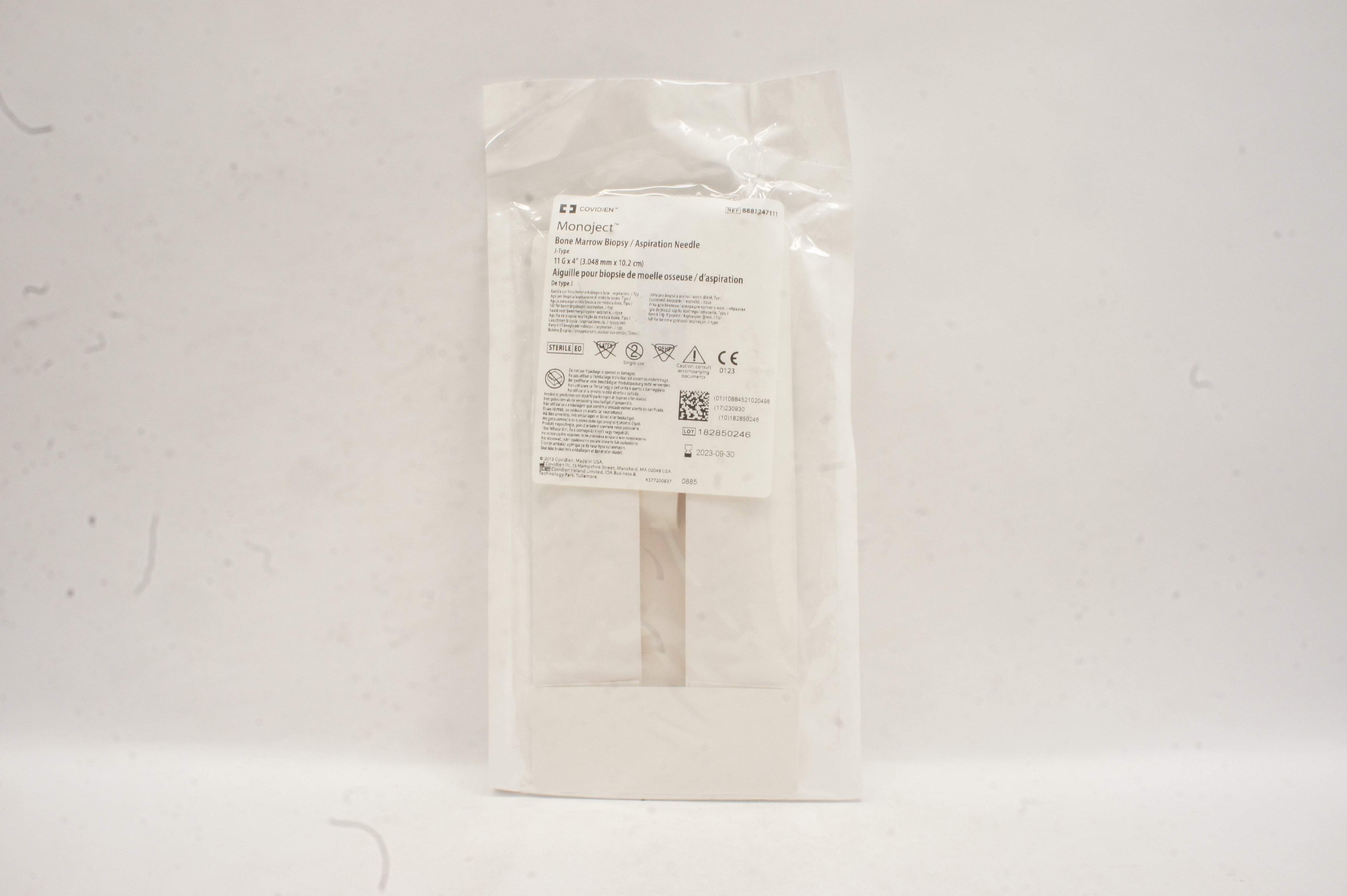 Covidien 8881247111 Monoject Bone Marrow Biopsy/Aspiration Needle 11G x 4inch