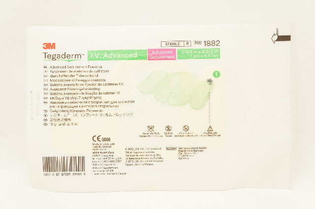 3M 1882 Tegaderm IV Advanced Securement Dressing, 2-3/4inch x 3-3/8inch (x)