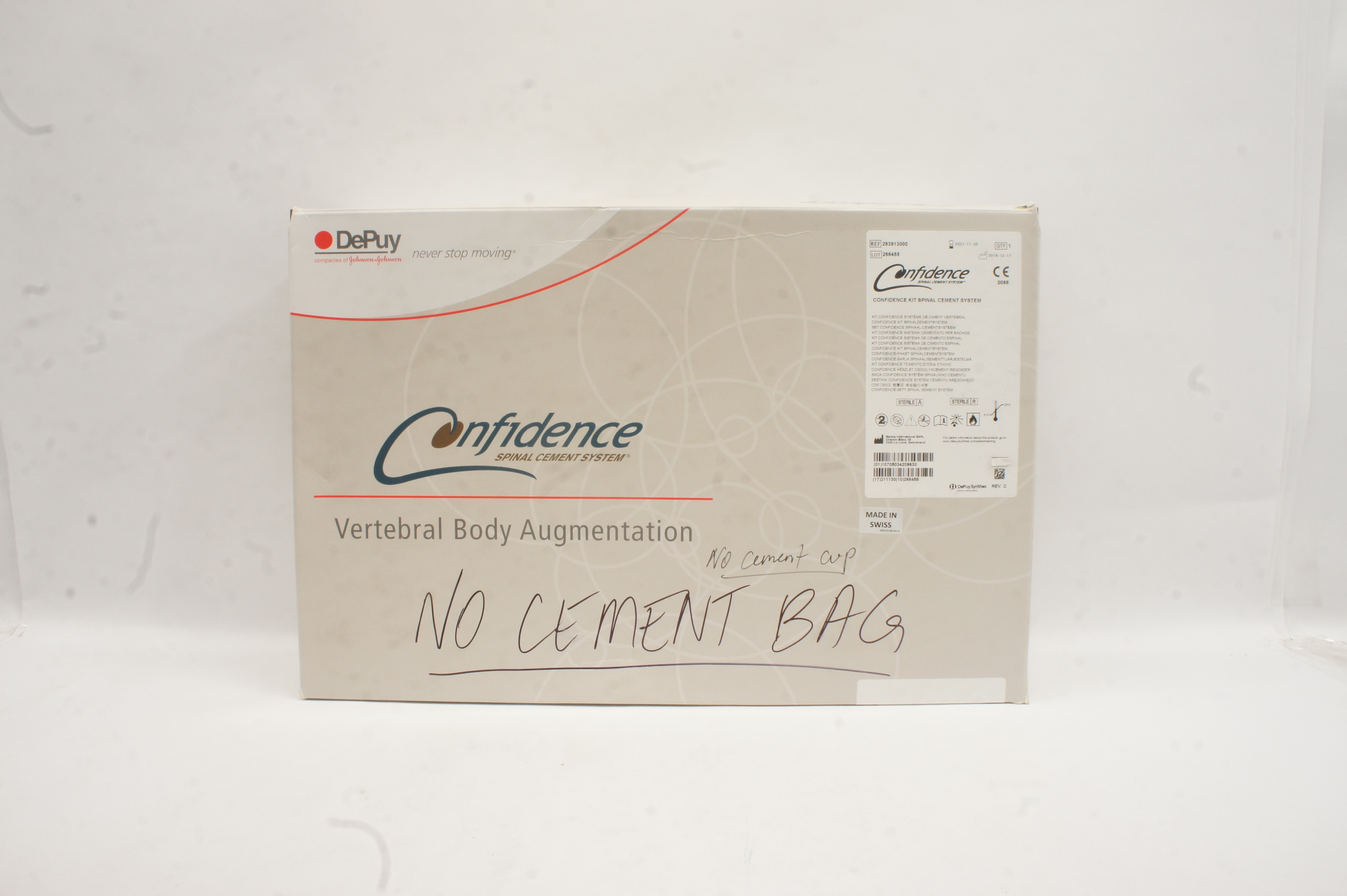 DePuy Synthes 283913000 Confidence Kit Spinal Cement System