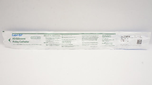 Bard 175814 Lubri-Sil All-Silicone Lubricious Coated Foley Cath.14Fr 5cc Balloon