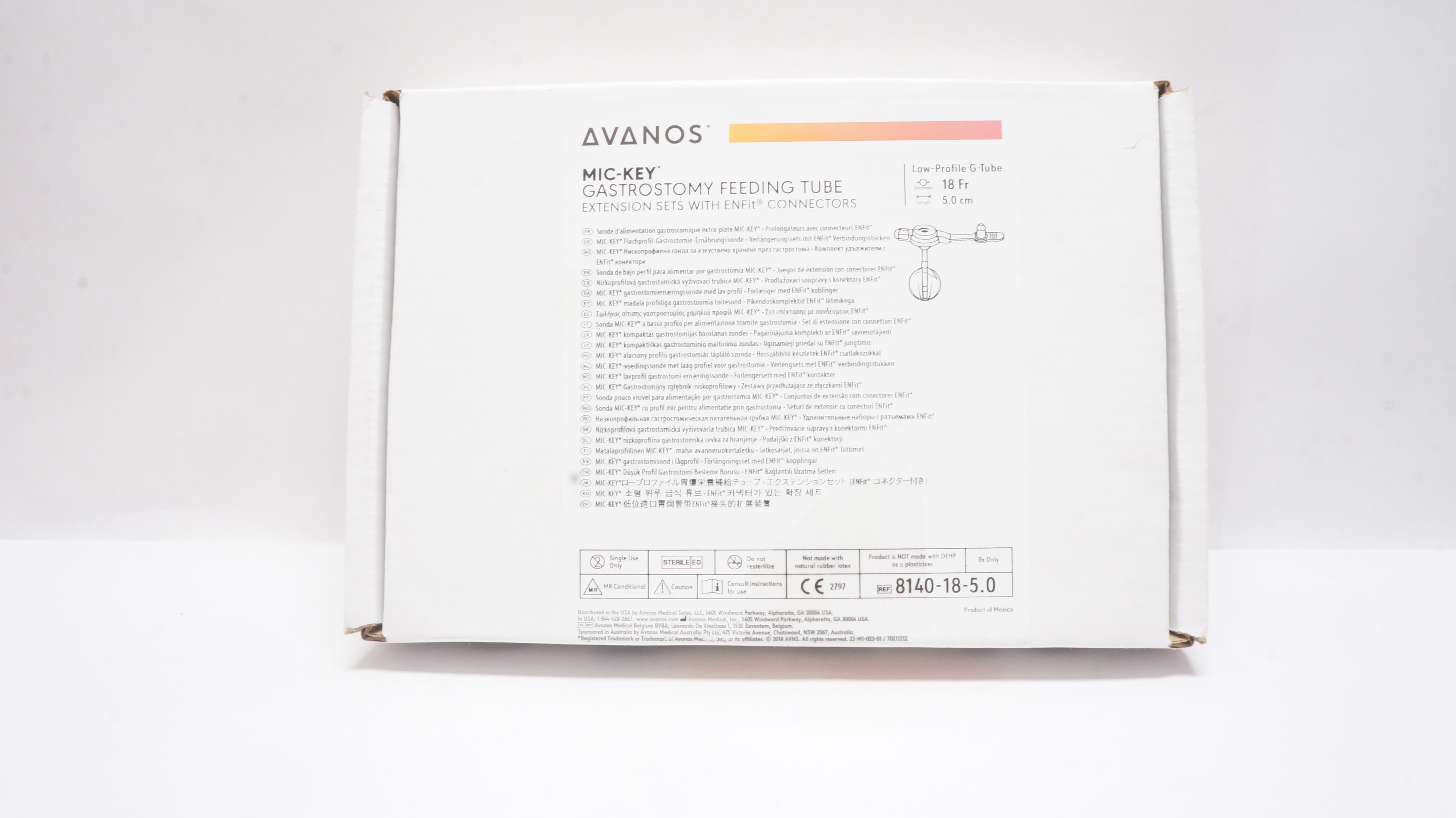 Avanos 8140185.0 MicKey Gastrostomy Feeding Tube Extension Sets