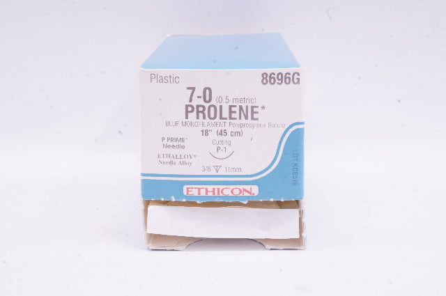 Ethicon 8696G 7-0 Prolene Blue Monofilament Cutting P-1 3/8 11mm