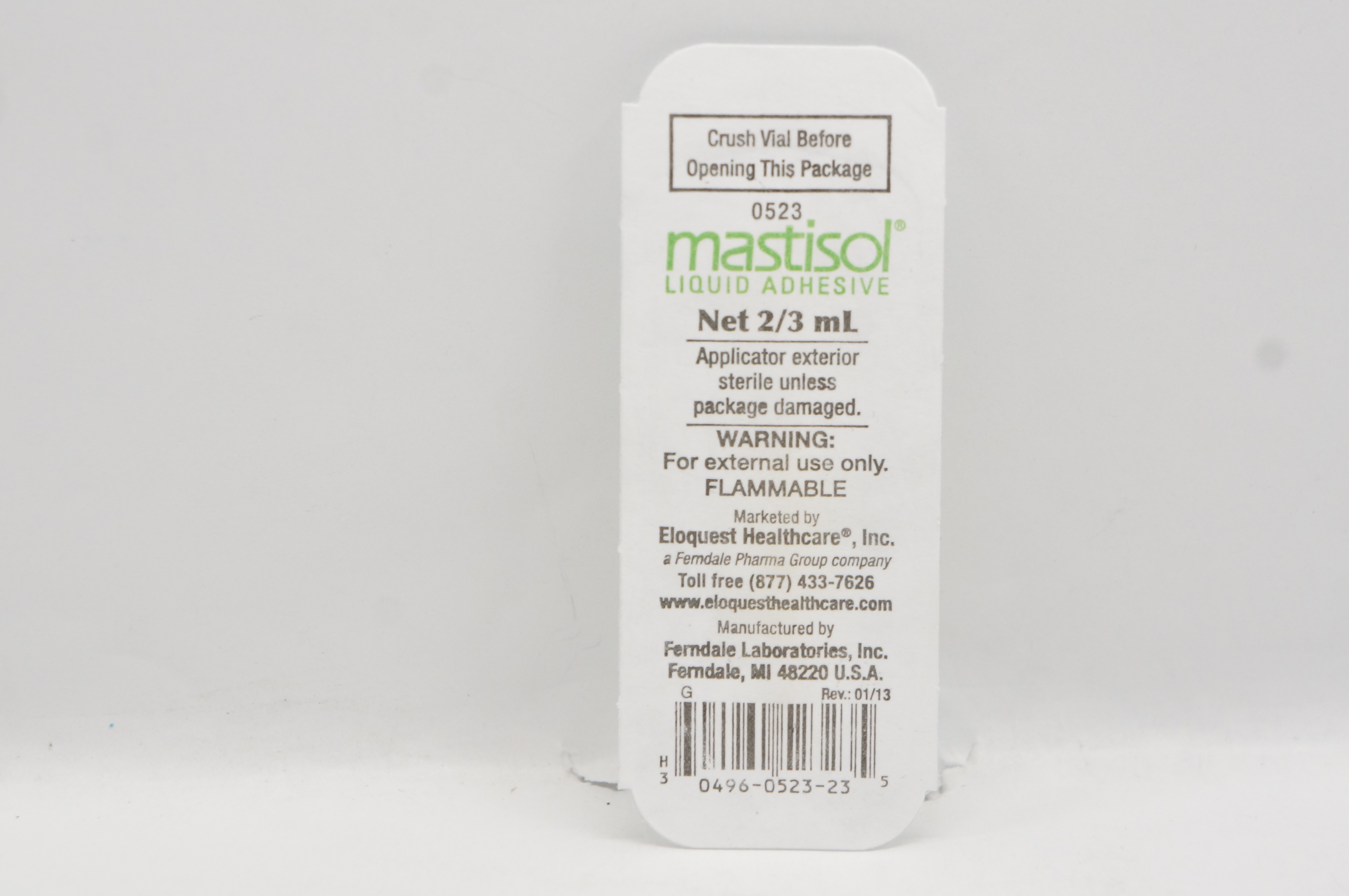 Matisol Solution Eloquest Healthcare 0523 Mastisol Liquid Adhesive 2/3mL