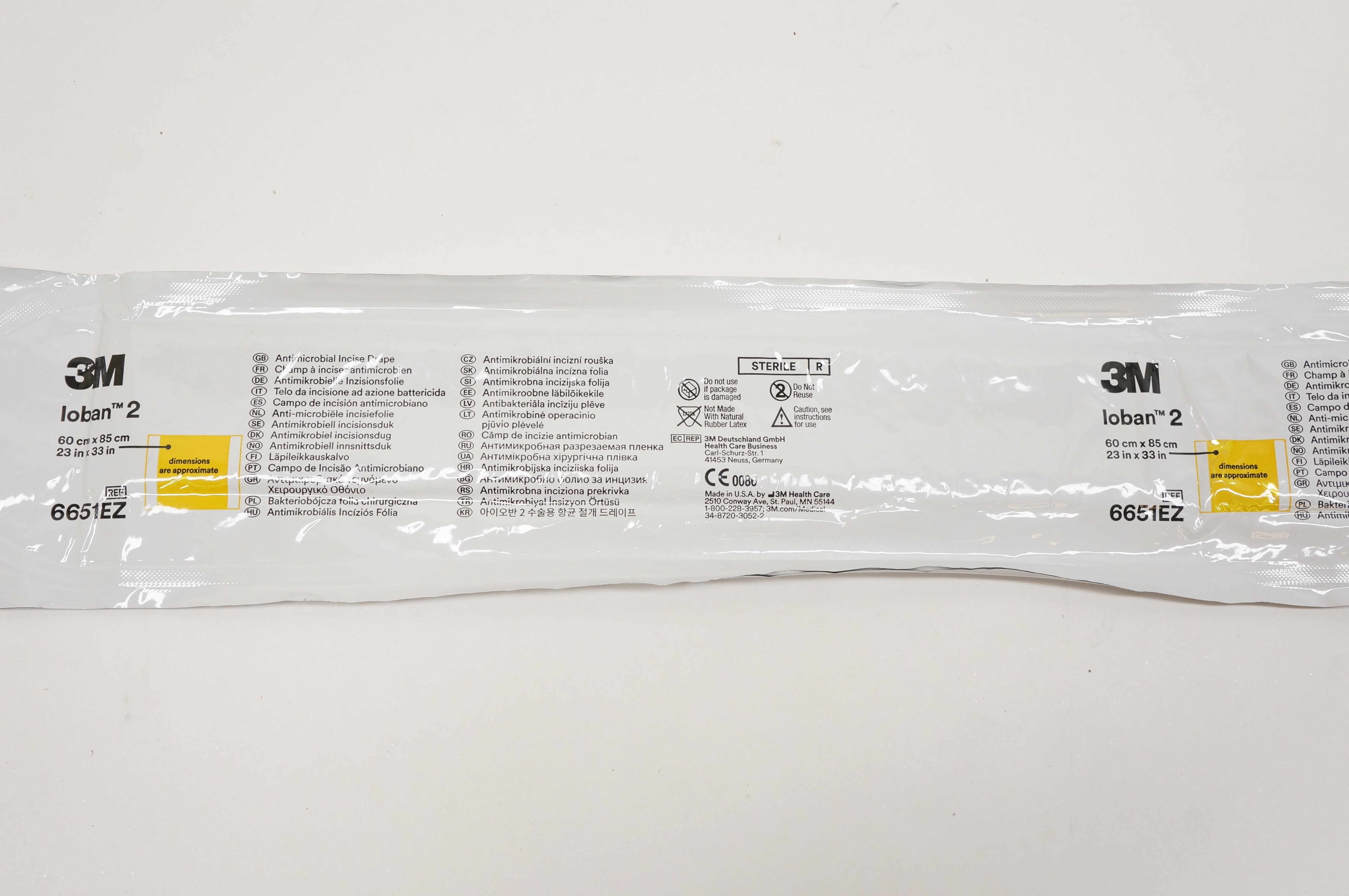 3M 6651EZ Loban 2 Antimicrobial Incise Drape 23inch x 33inch