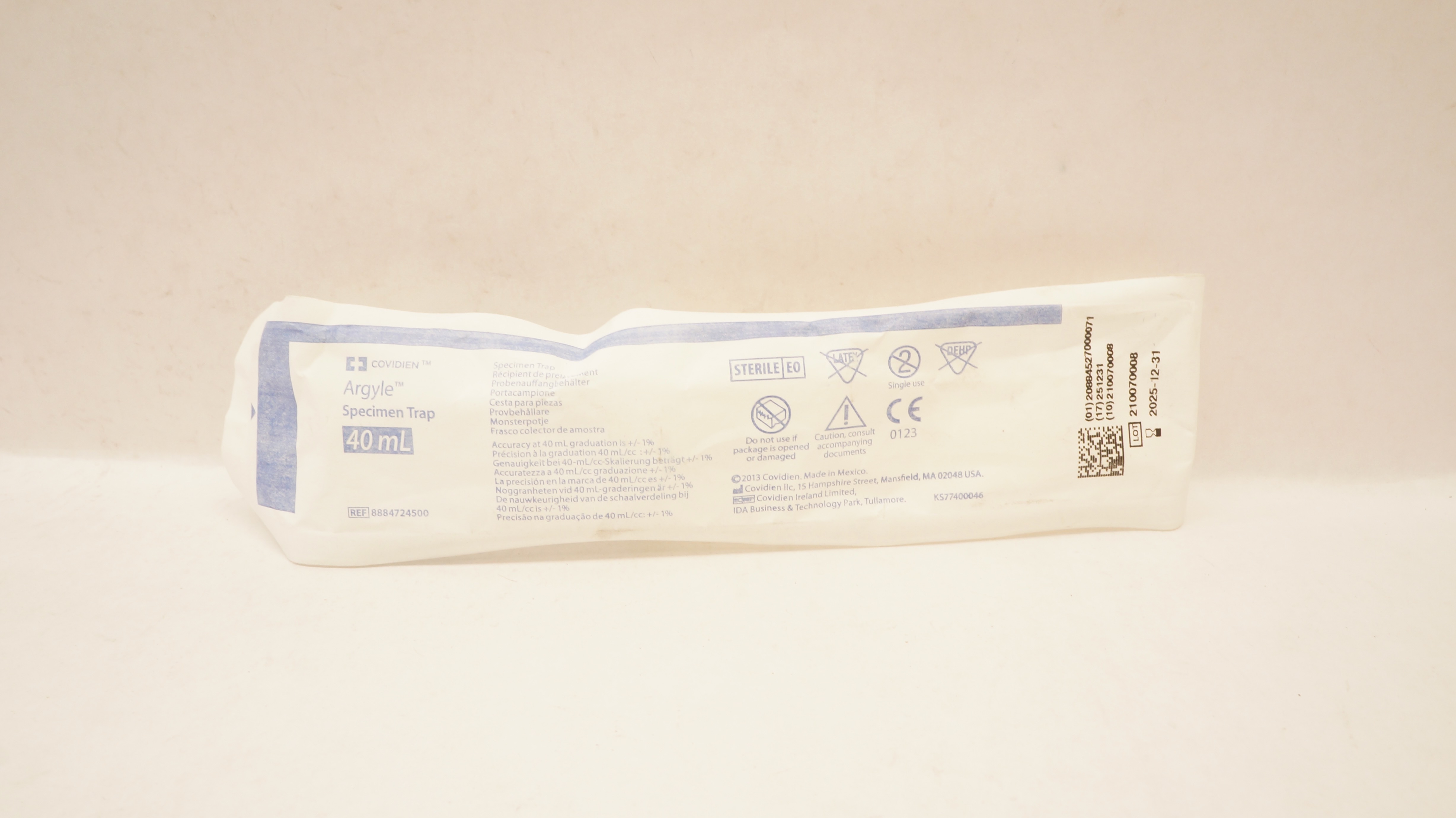 Covidien 8884724500 Argyle Specimen Trap 40mL