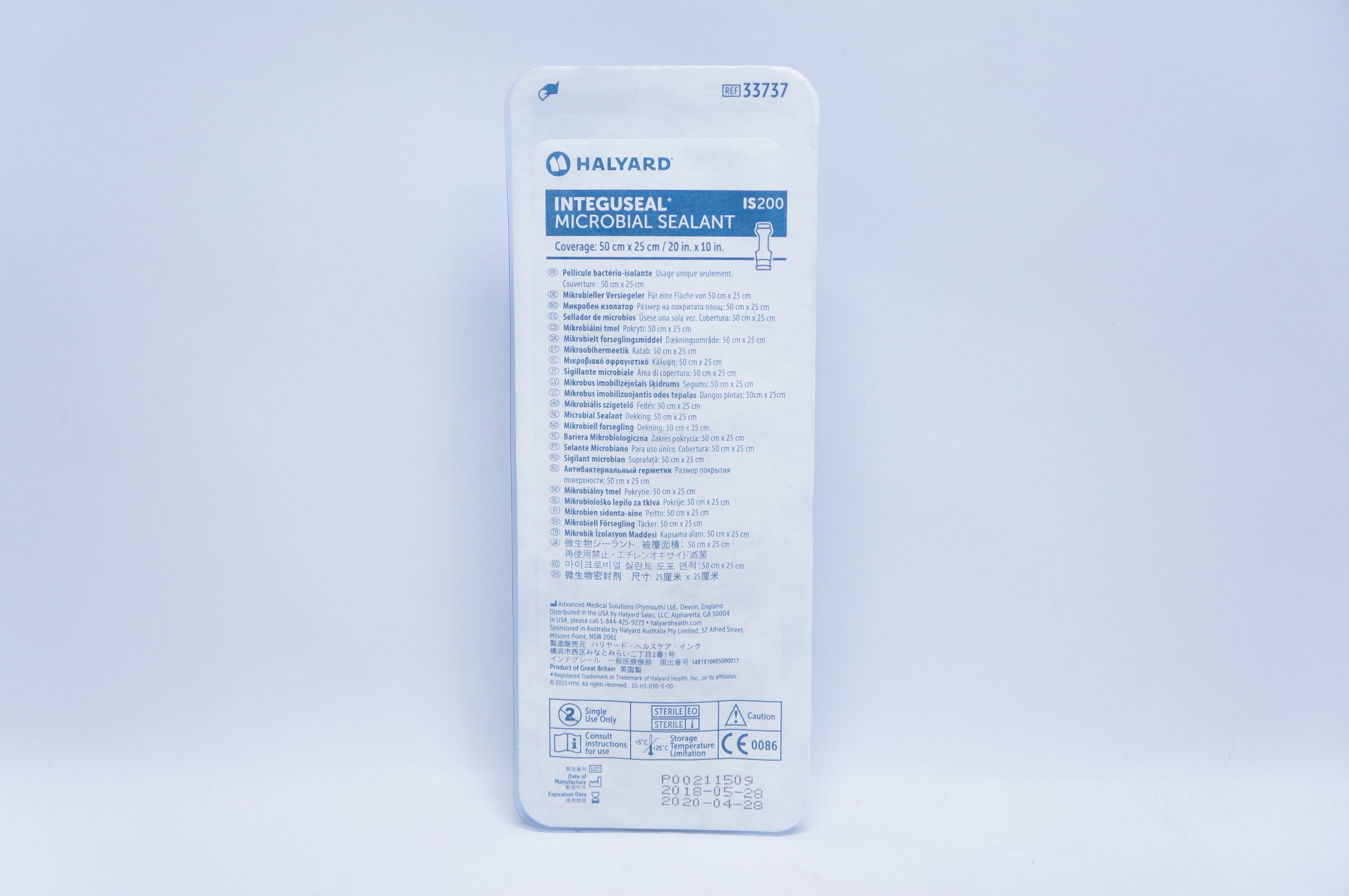 Advanced Medical 33737 Halyard Integuseal Microbial Sealant 50 x 25cm ...