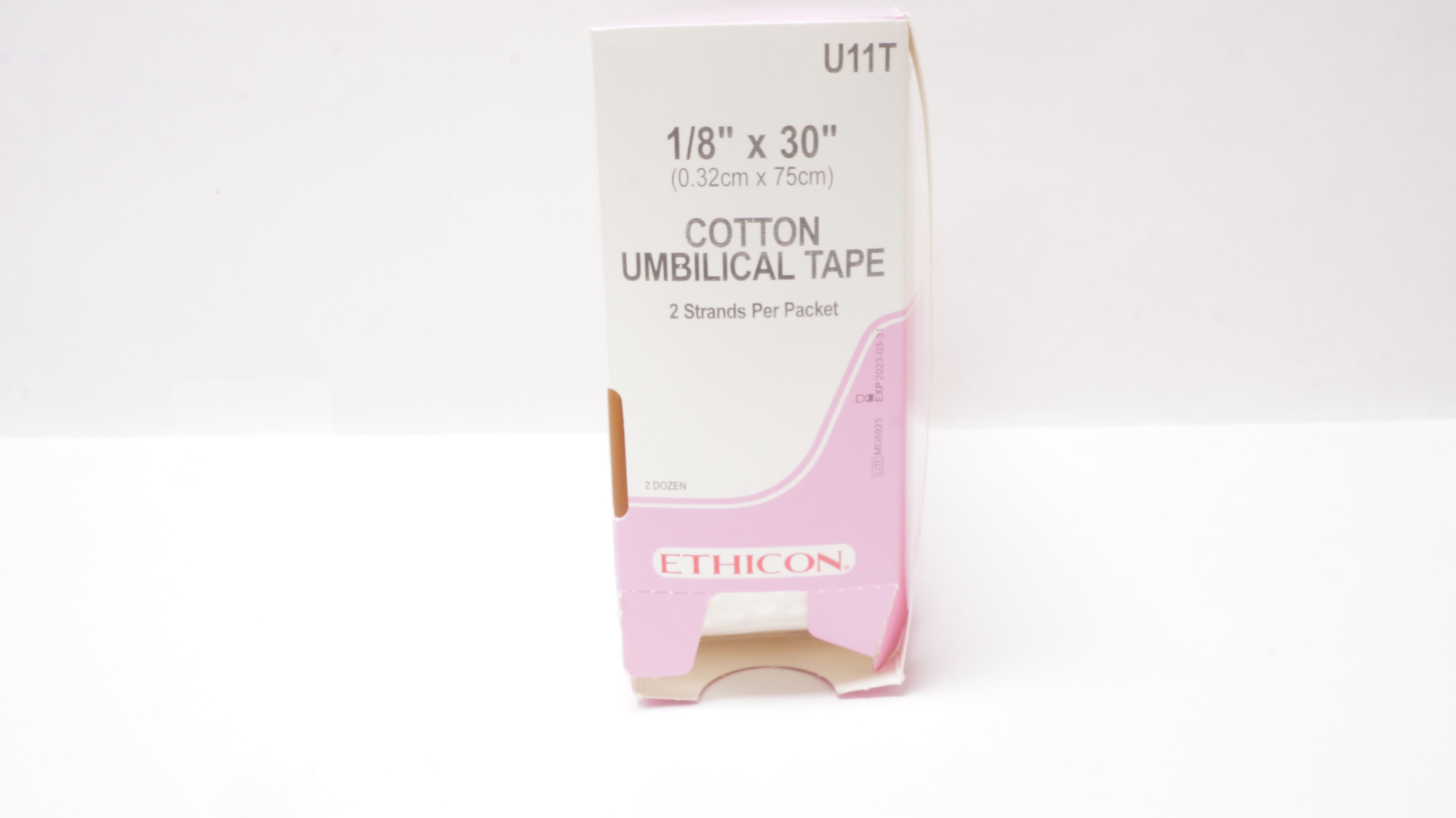 Ethicon U11T Cotton Umbilical Tape 1/8inch x 30inch (x) Box of 21