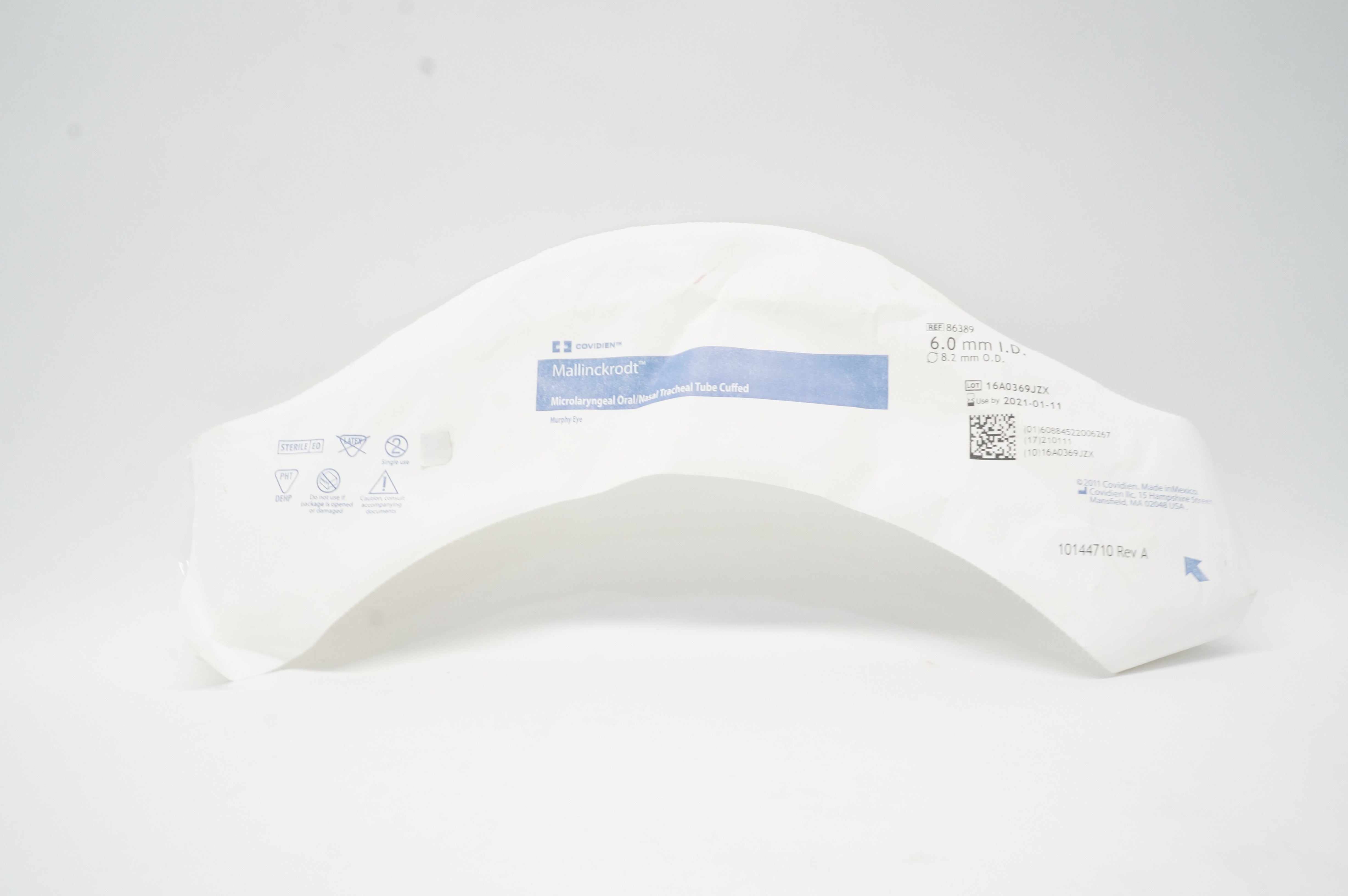 Covidien 86389 Microlaryngeal Oral/Nasal Tracheal Tube 6.0mm ID x 8.2mm OD (x)