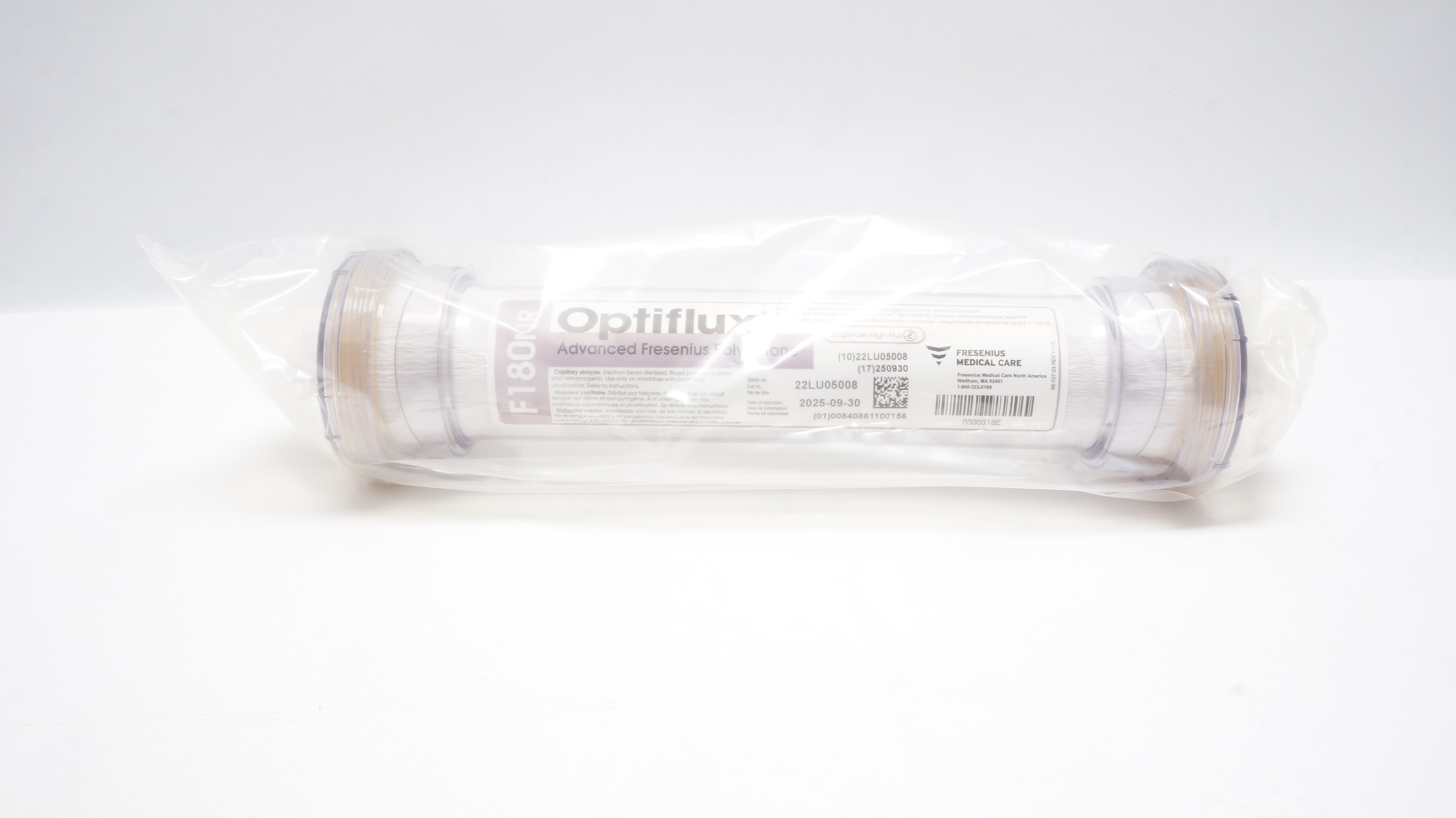 Fresenius 22LU05008 Optiflux Polysulfone Capillary Dialyzer F180NR