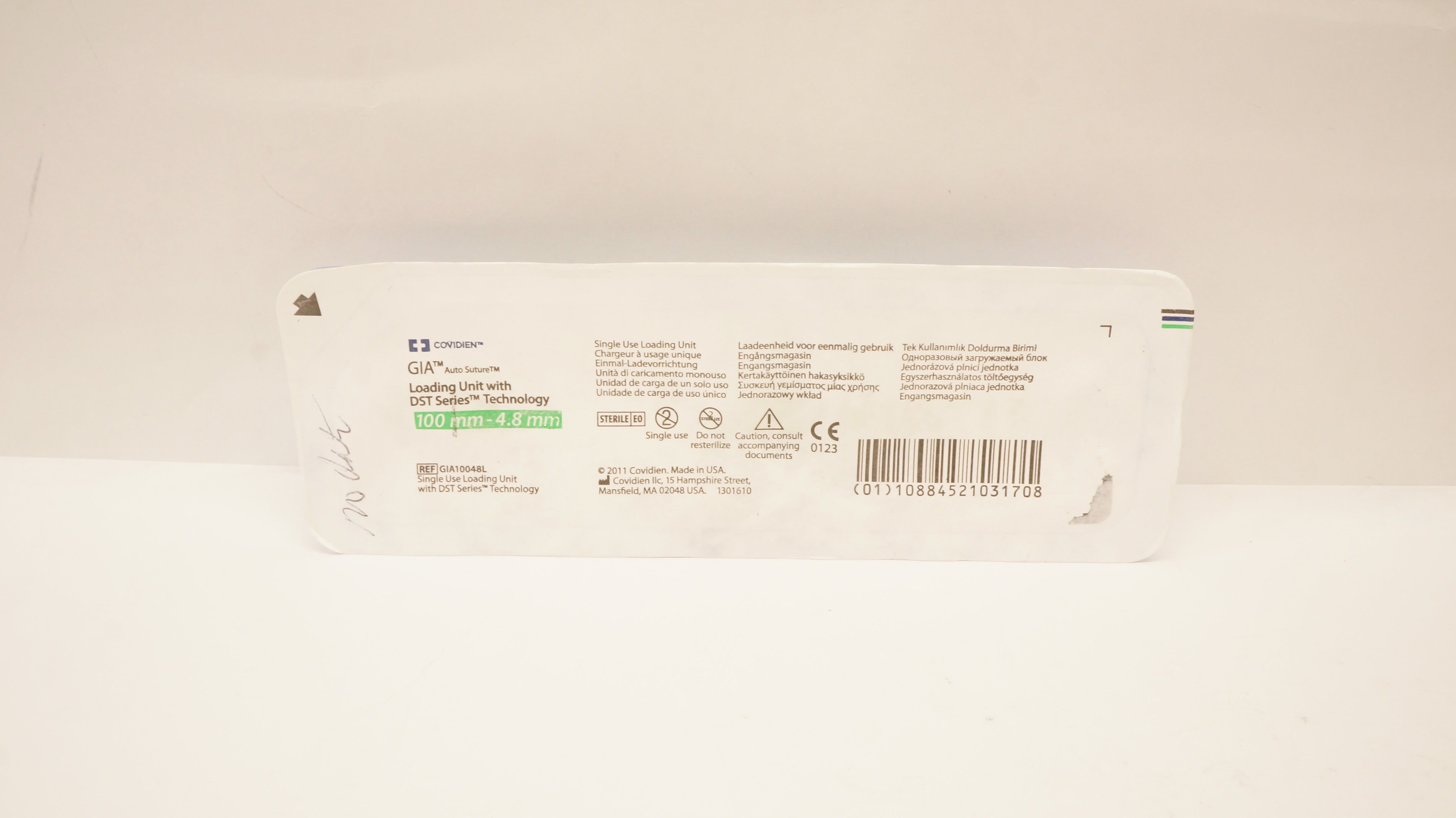 Covidien GIA10048L GIA Loading Unit with DST Series Technology 100mm - 4.8mm