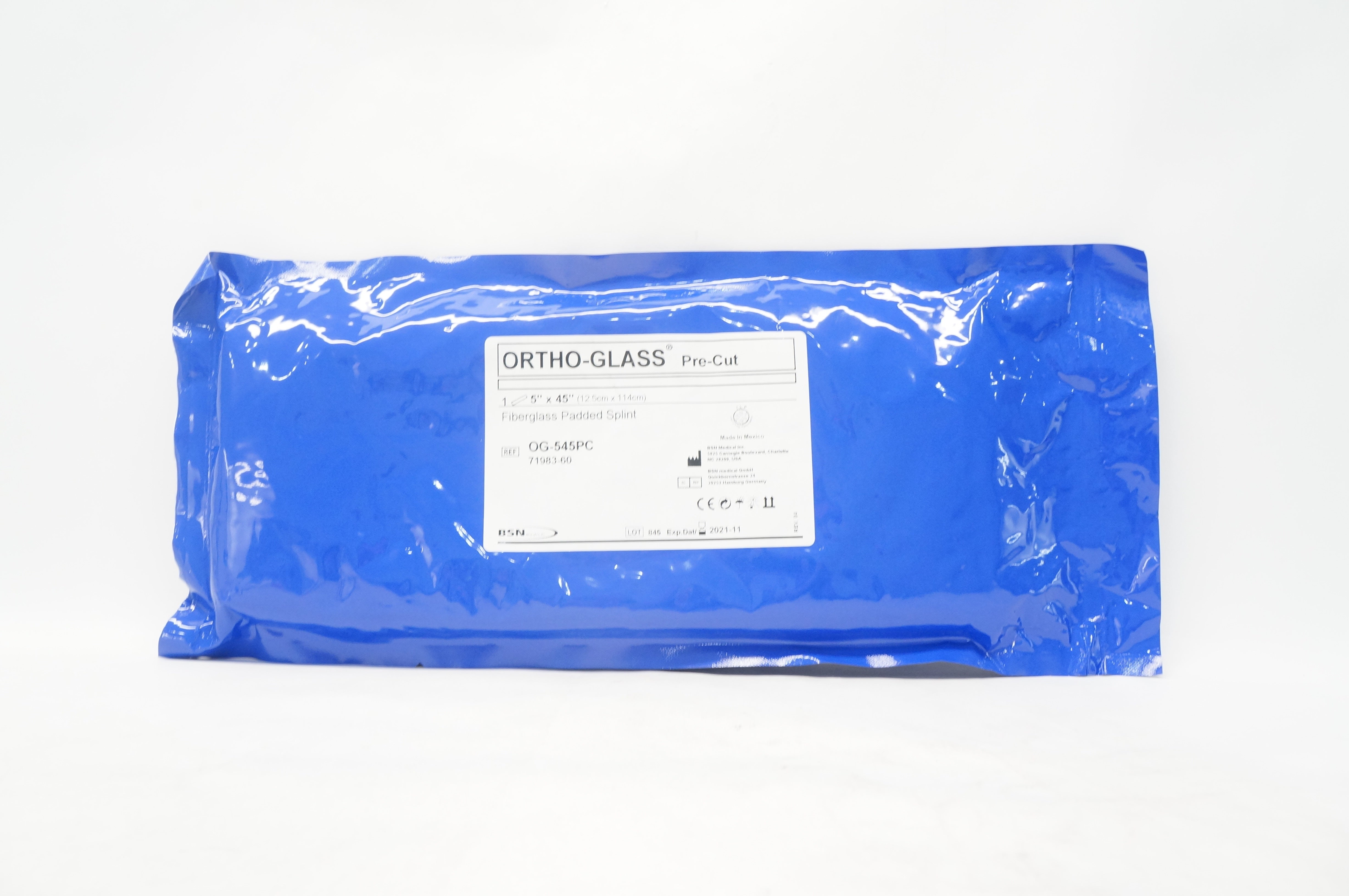 BSN Medical OG-545PC ORTHO-GLASS Pre-Cut Fiberglass Padded Splint 5 x ...