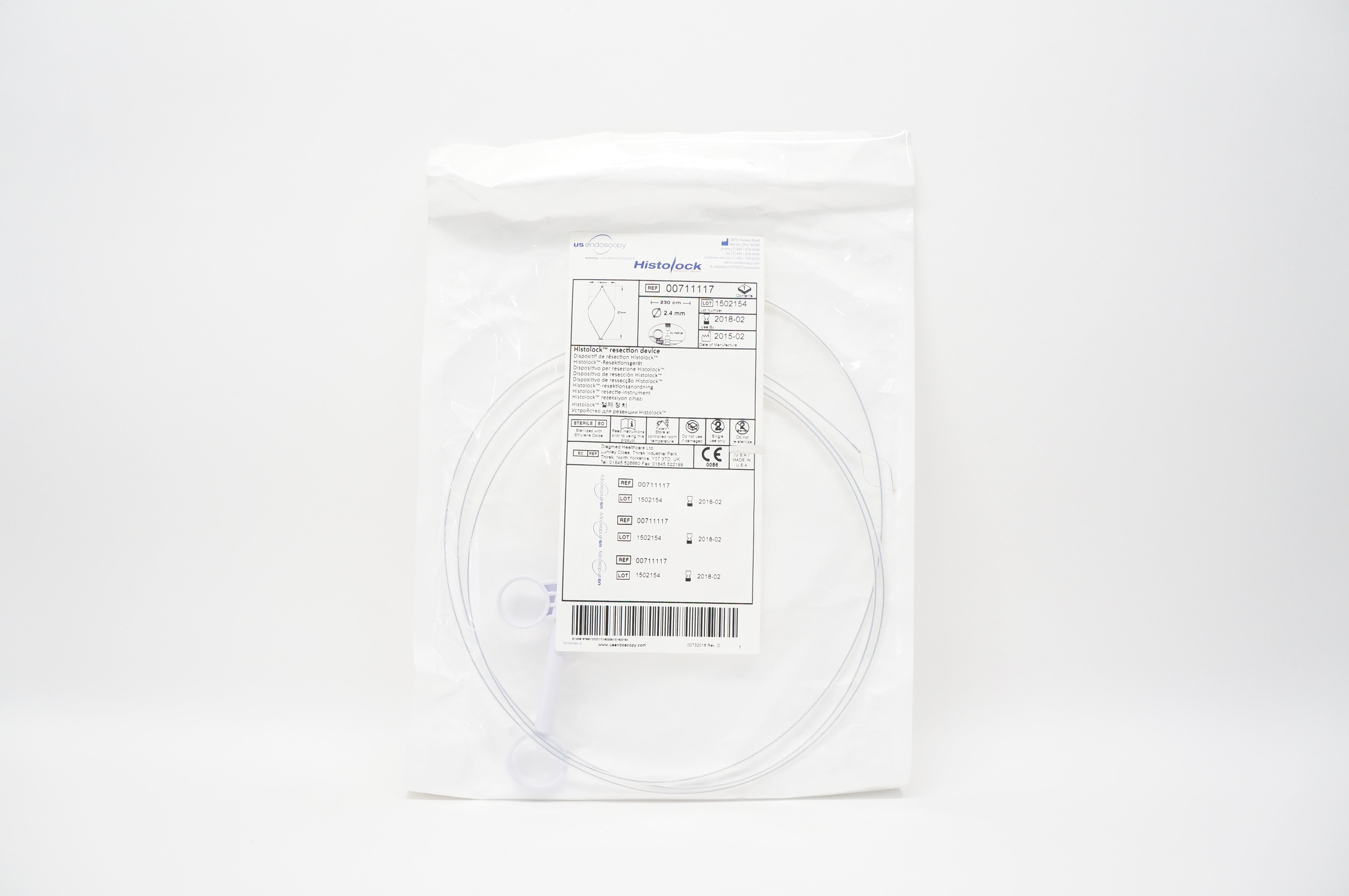 US Endoscopy 00711117 Histolock Resection Device 2.4mm x 230cm (x)