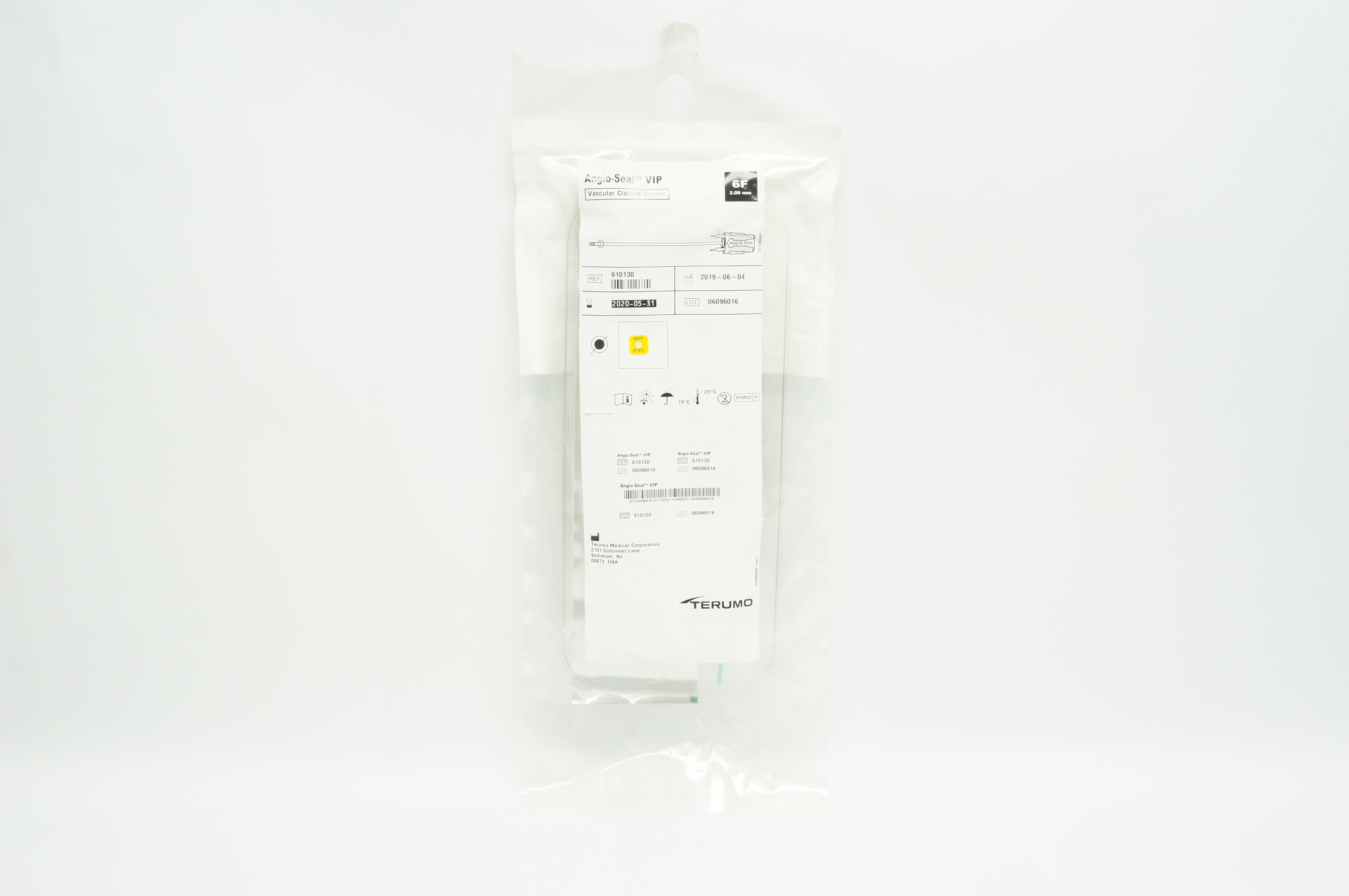 Terumo 610130 Angio-Seal VIP Vascular Closure Device 6F. 2.00mm (x)