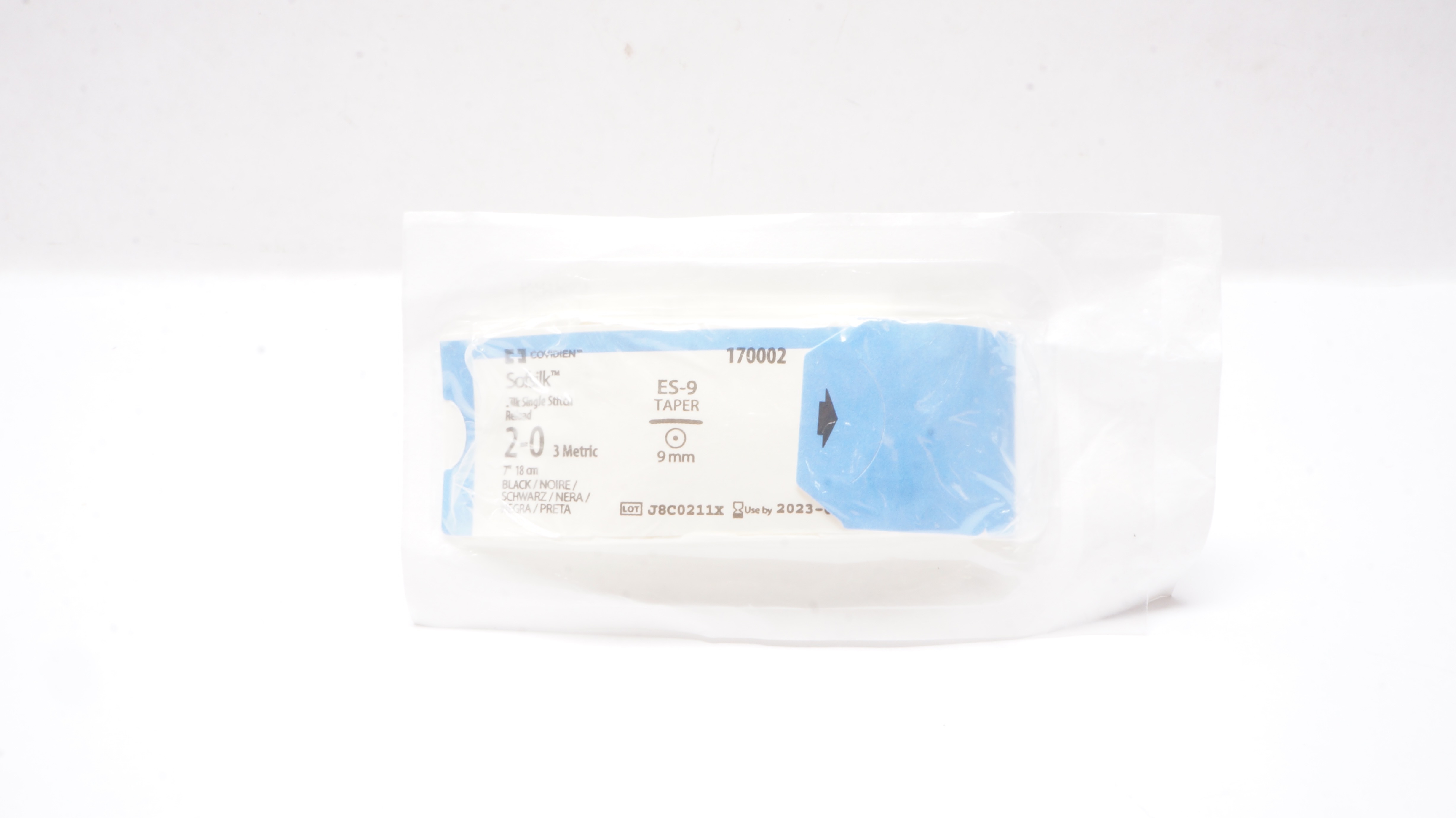 Covidien 170002 2-0 Sofsilk Silk Single Stitch Reload ES-9 Taper 9mm 7inch (x)