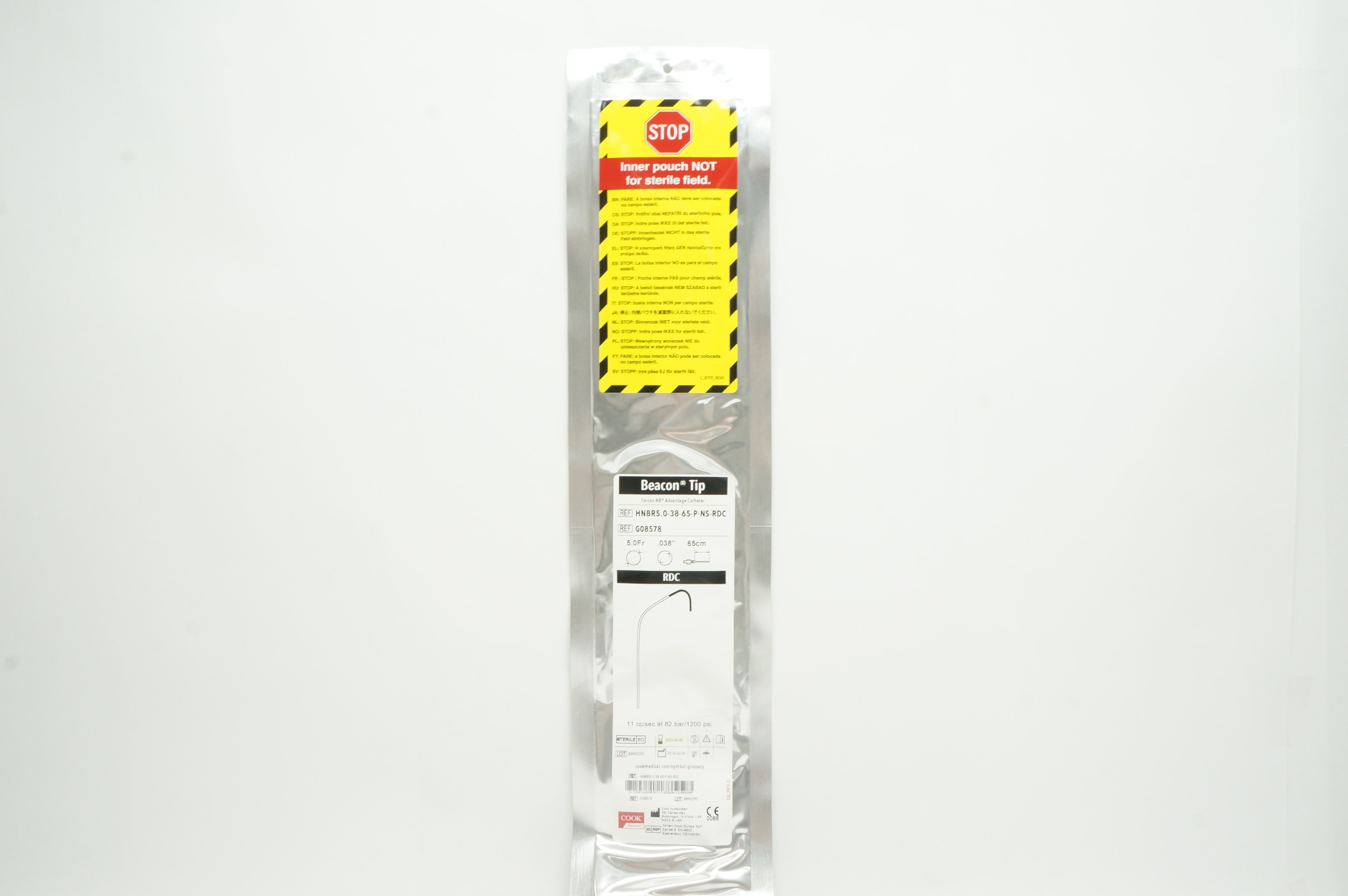 Cook Medical G08578 Beacon Tip Advantage Cath. RDC 5.0Fr x .038in X ...