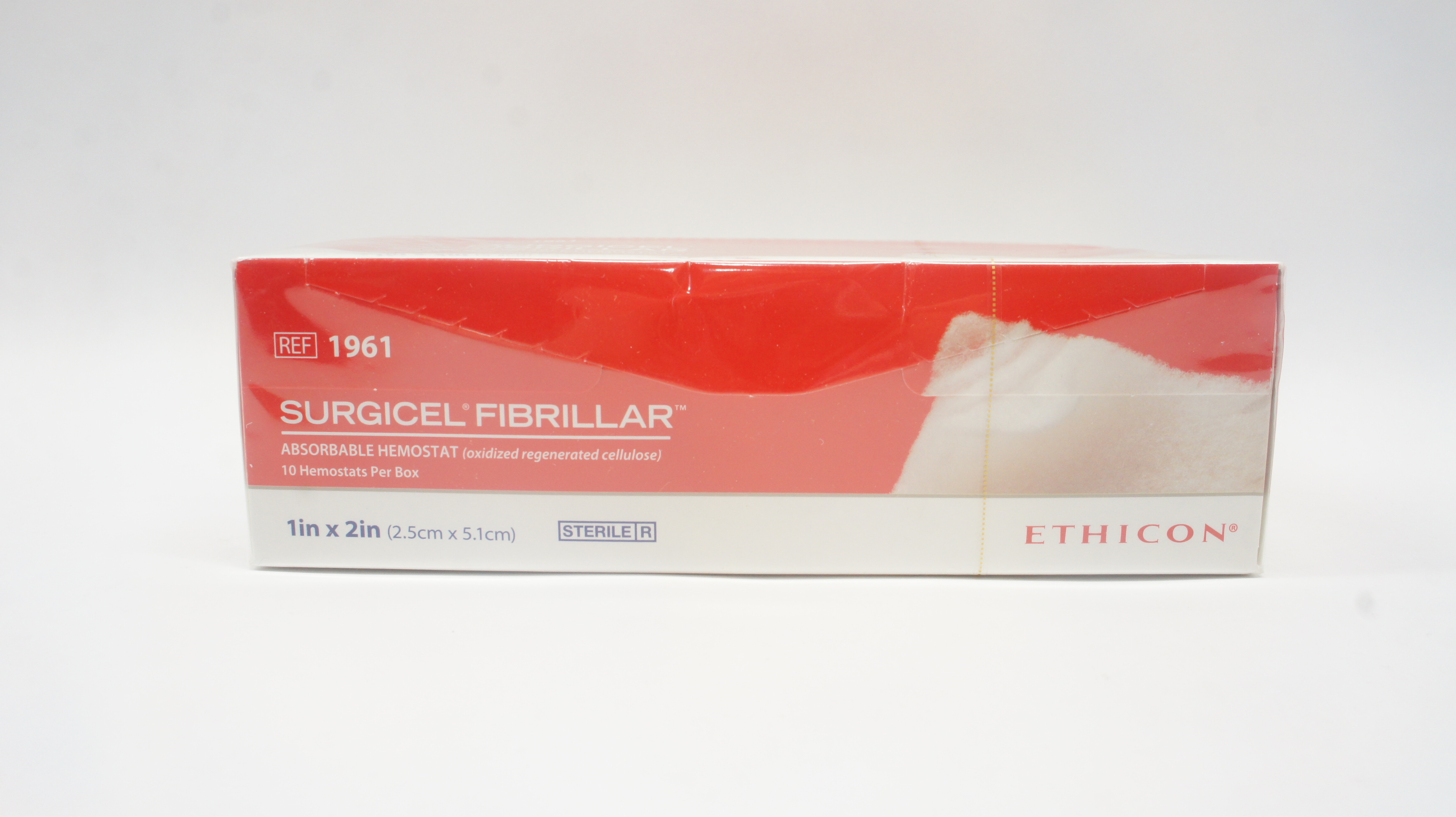 Ethicon 1961 Surgicel Fibrillar Absorbable Hemostat 1inch x 2inch - Box of 10