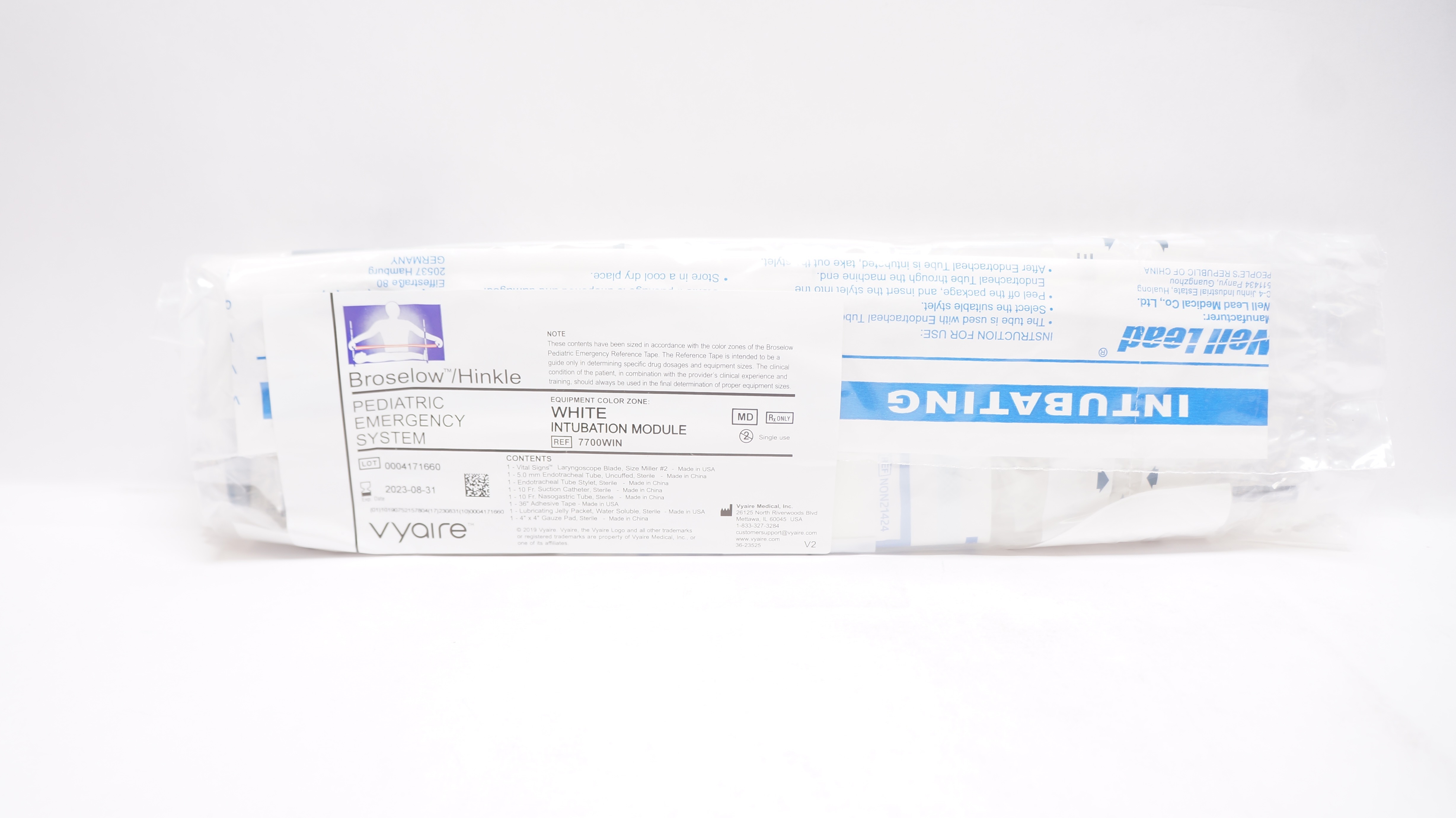 Vyaire 7700WIN Broselow/Hinkle Pediatric Intubation Module White (x)