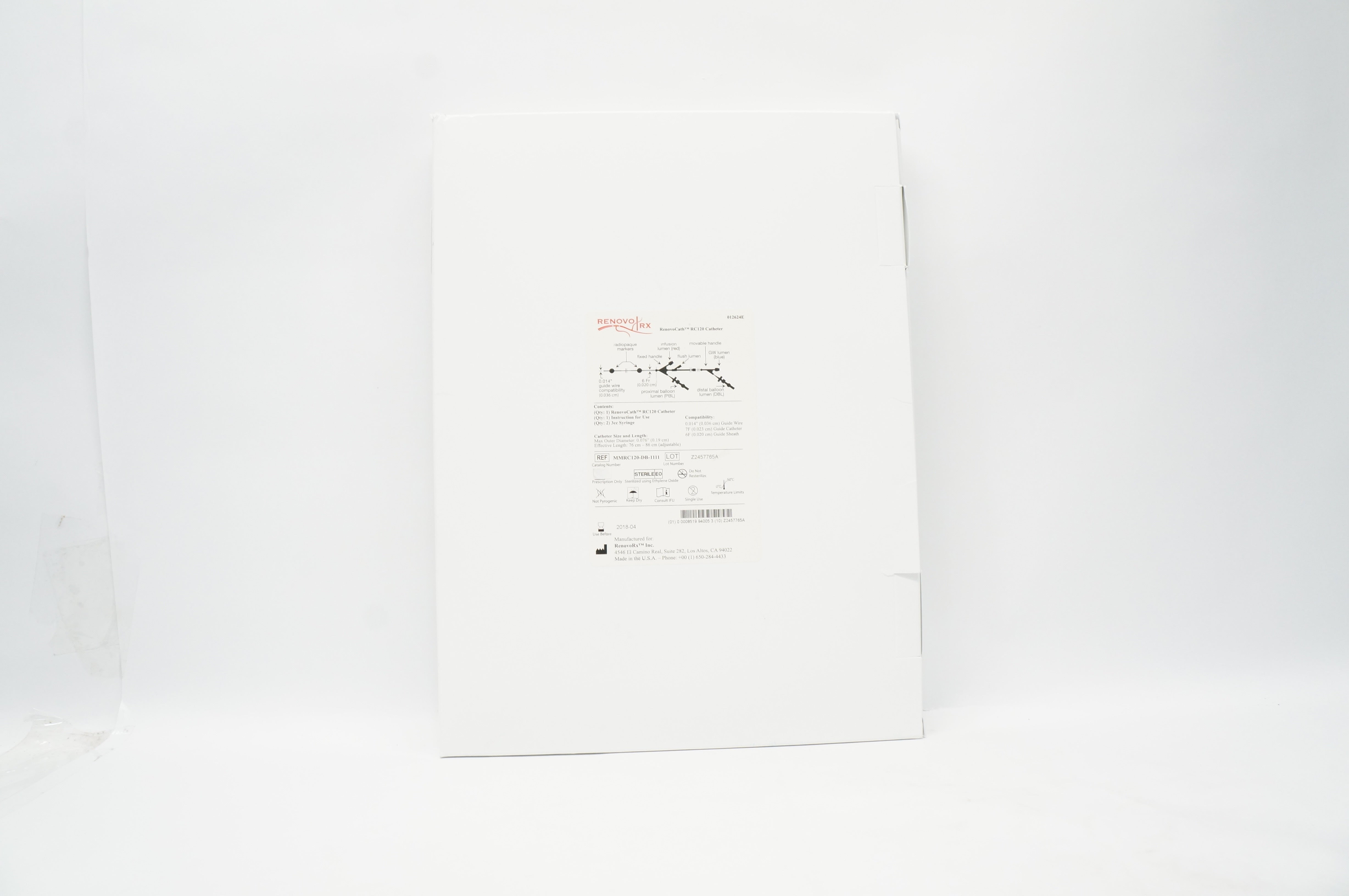 Renovo RX MMRC120-DB-1111 RenovoCath RC120 Cath. 0.076inch x 86cm (x)
