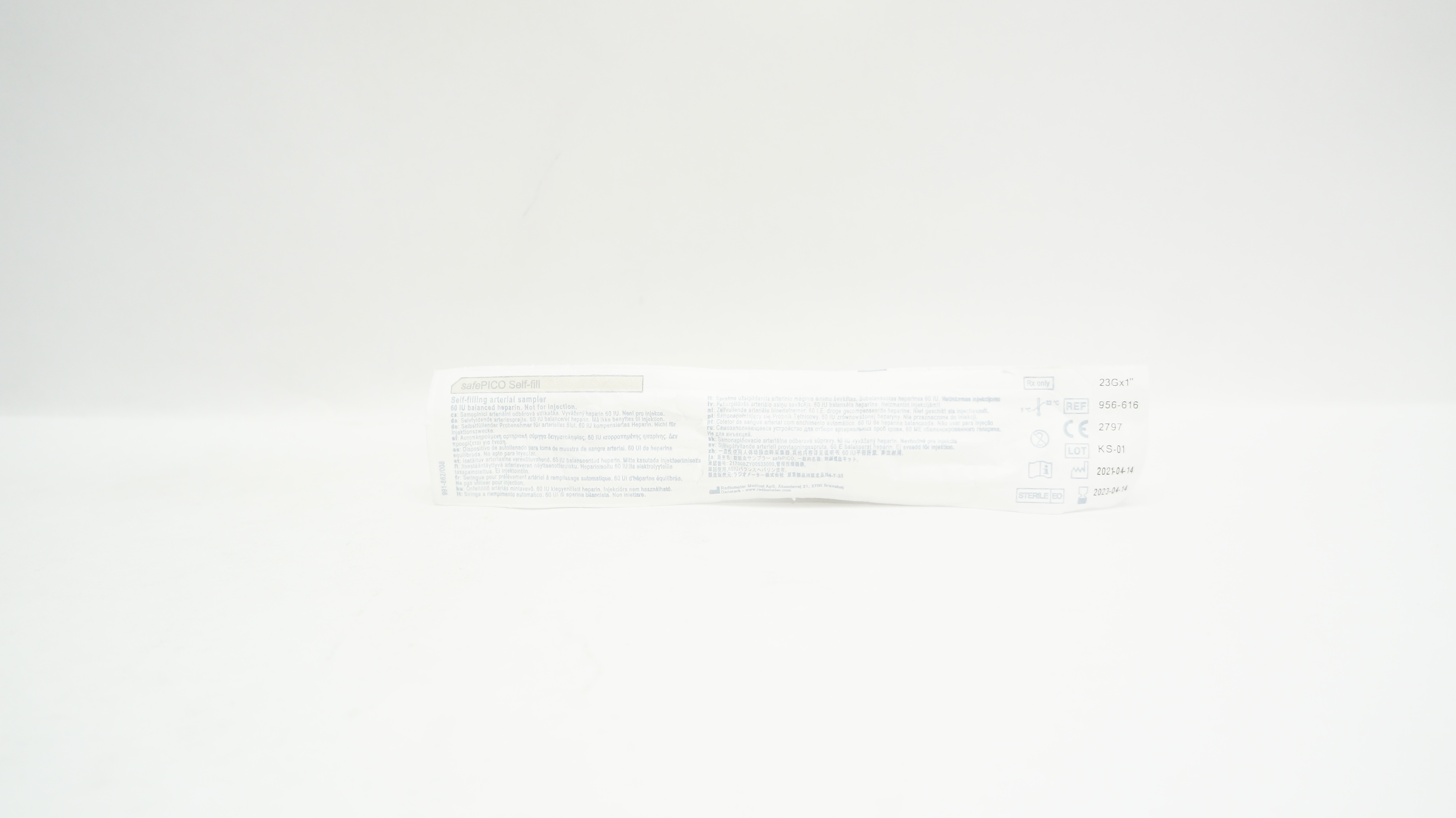Radiometer 956-616 safePICO Arterial Blood Gas Sampling 23G x 1inch (x)