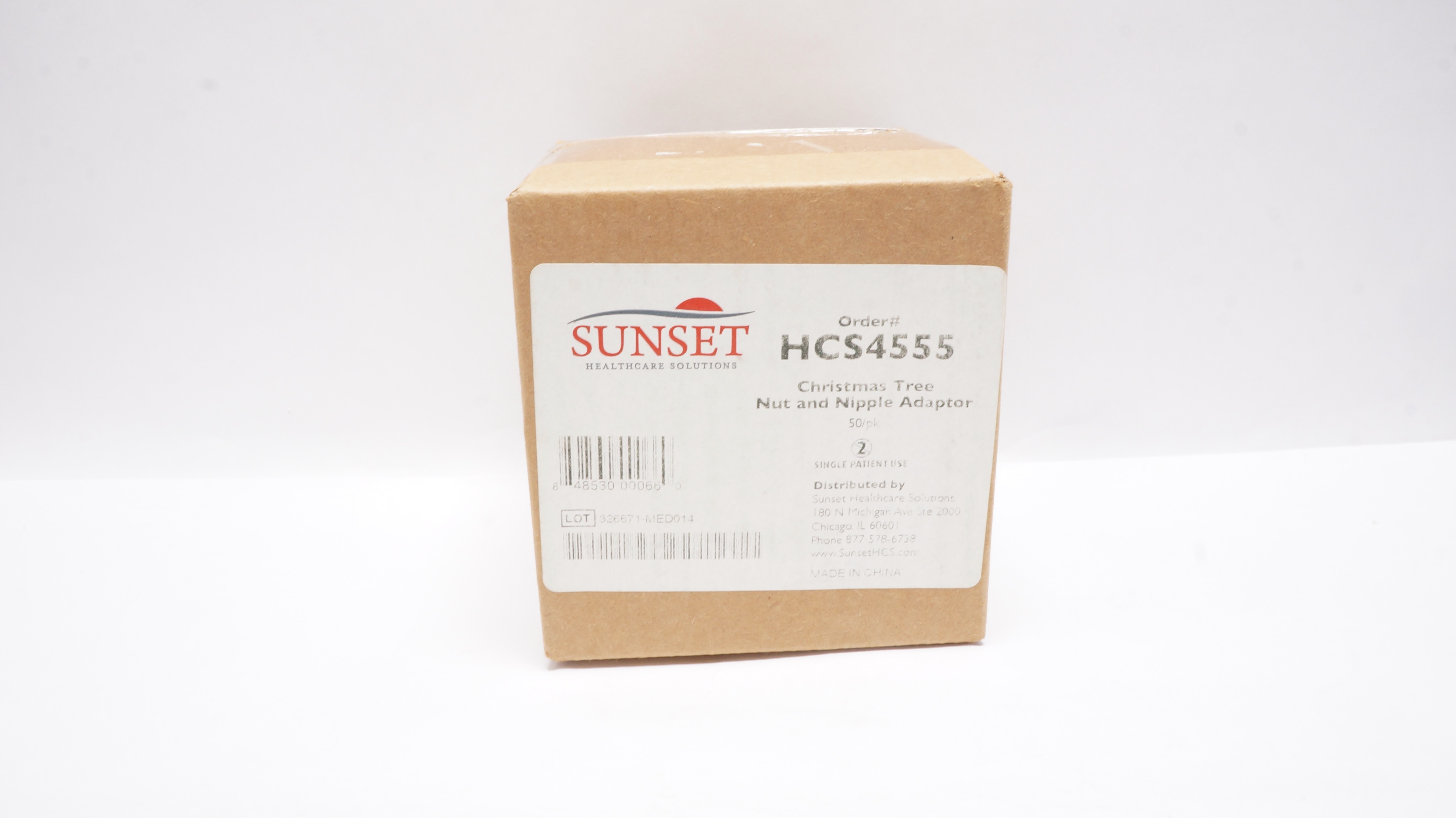 Sunset Healthcare HCS4555 Christmas Tree Nut and Nipple Adaptor - Case of 50