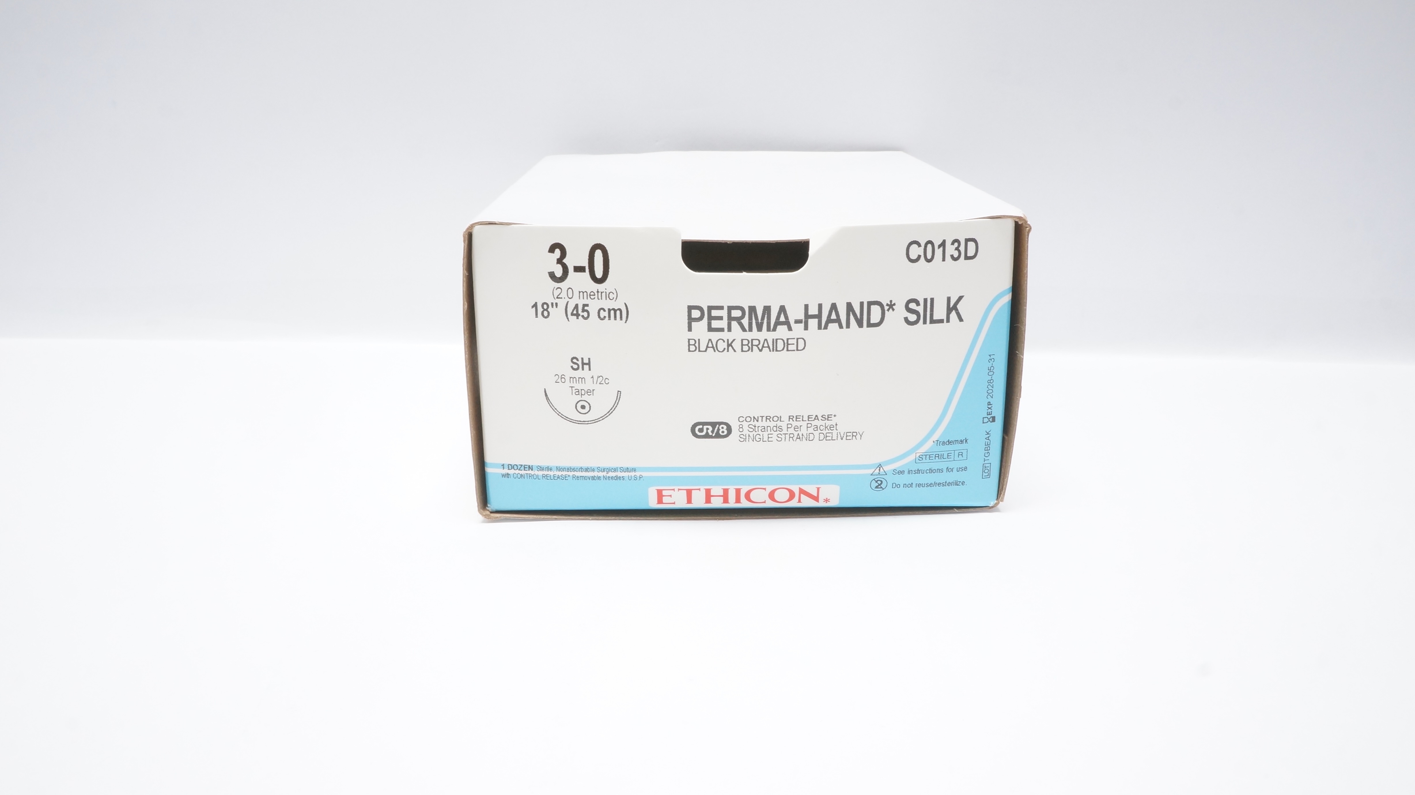 Ethicon C013D 3-0 SILK SH 26mm 1/2c Taper 18inch - Box of 9