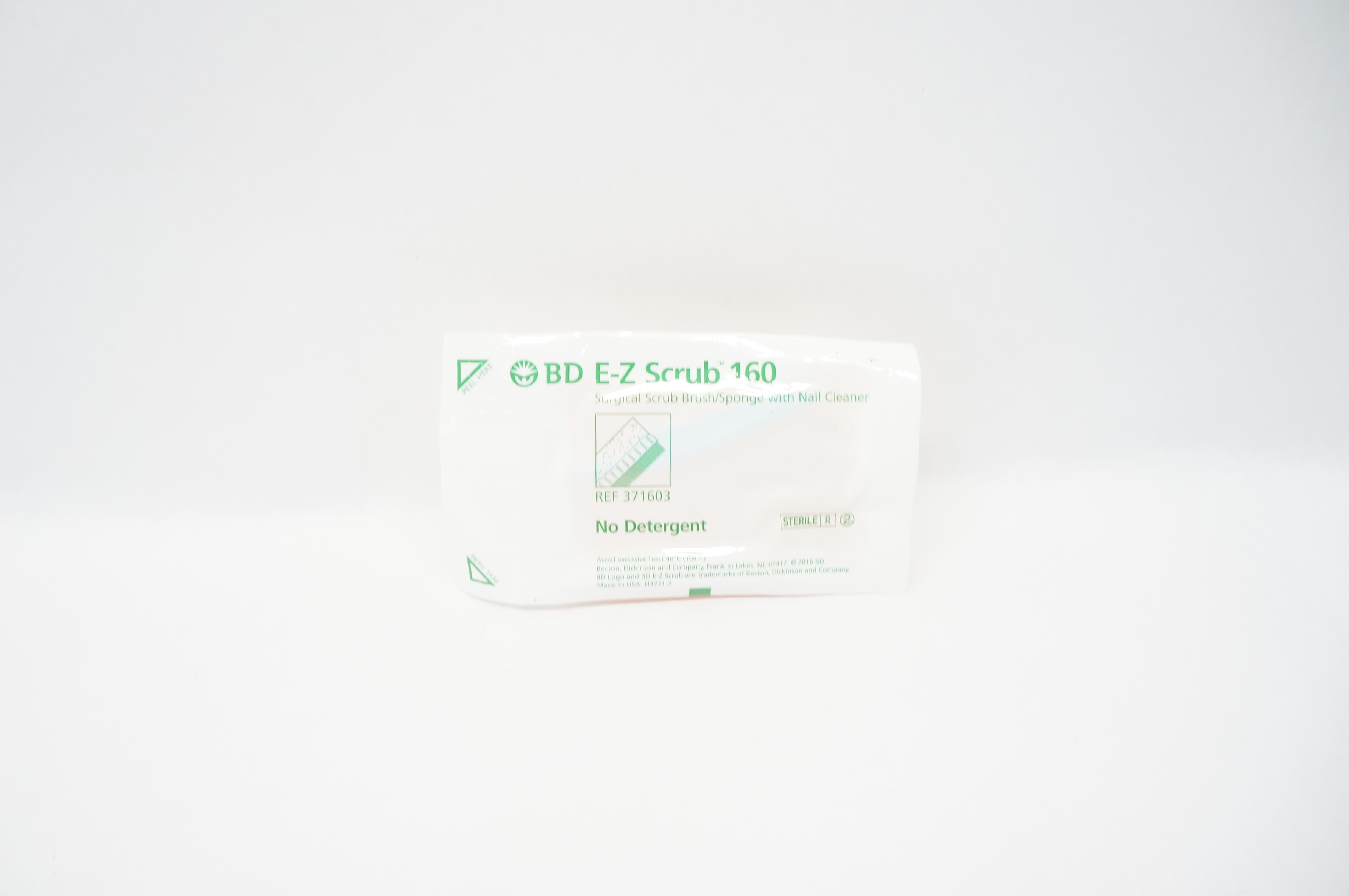 BD 371603 E-Z Scrub 160 Surgical Scrub Brush/Sponge W/ Nail Cleaner