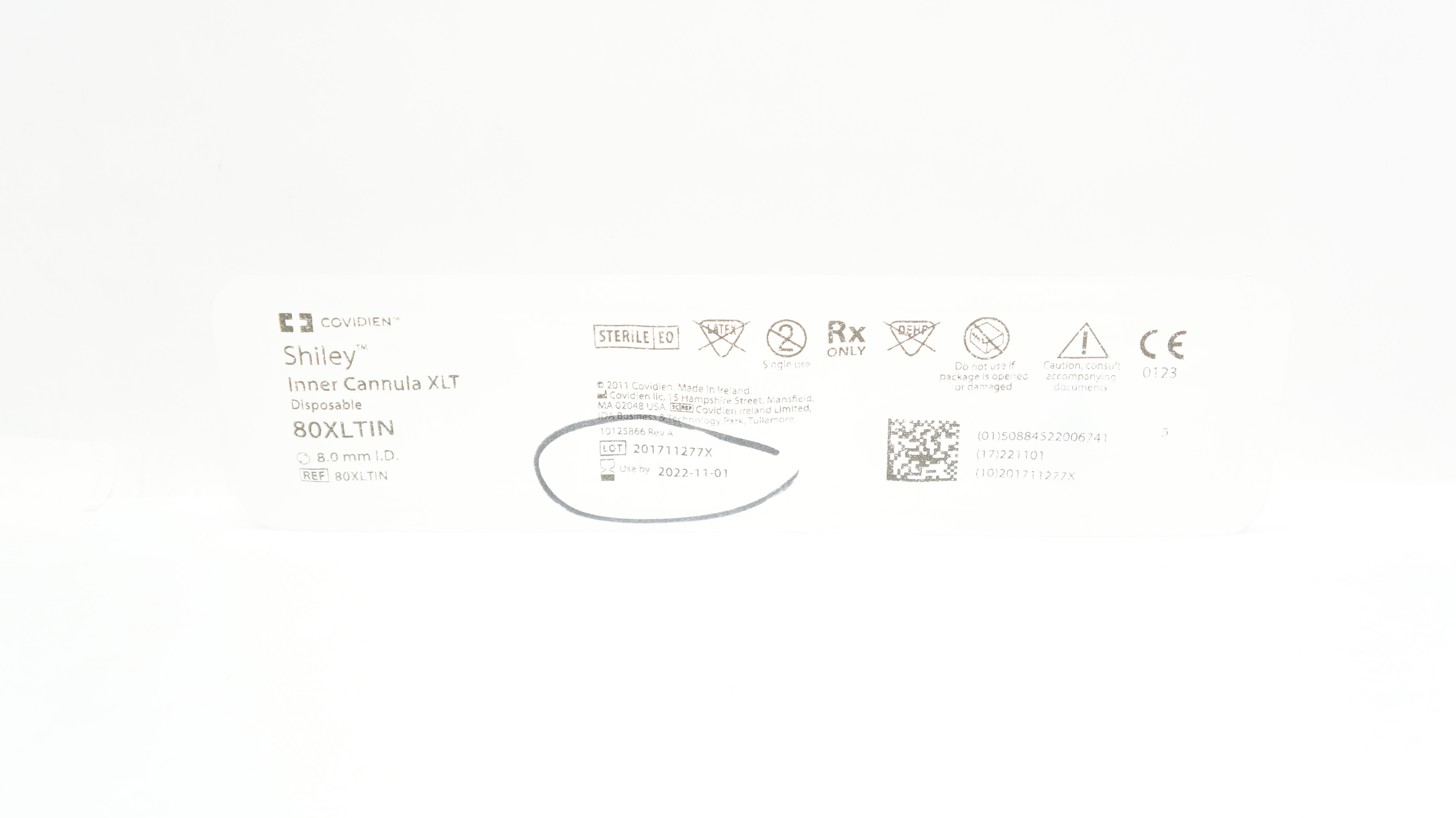 Covidien 80XLTIN Shiley Inner Cannula XLT Disposable 8.0mm I.D. (x)