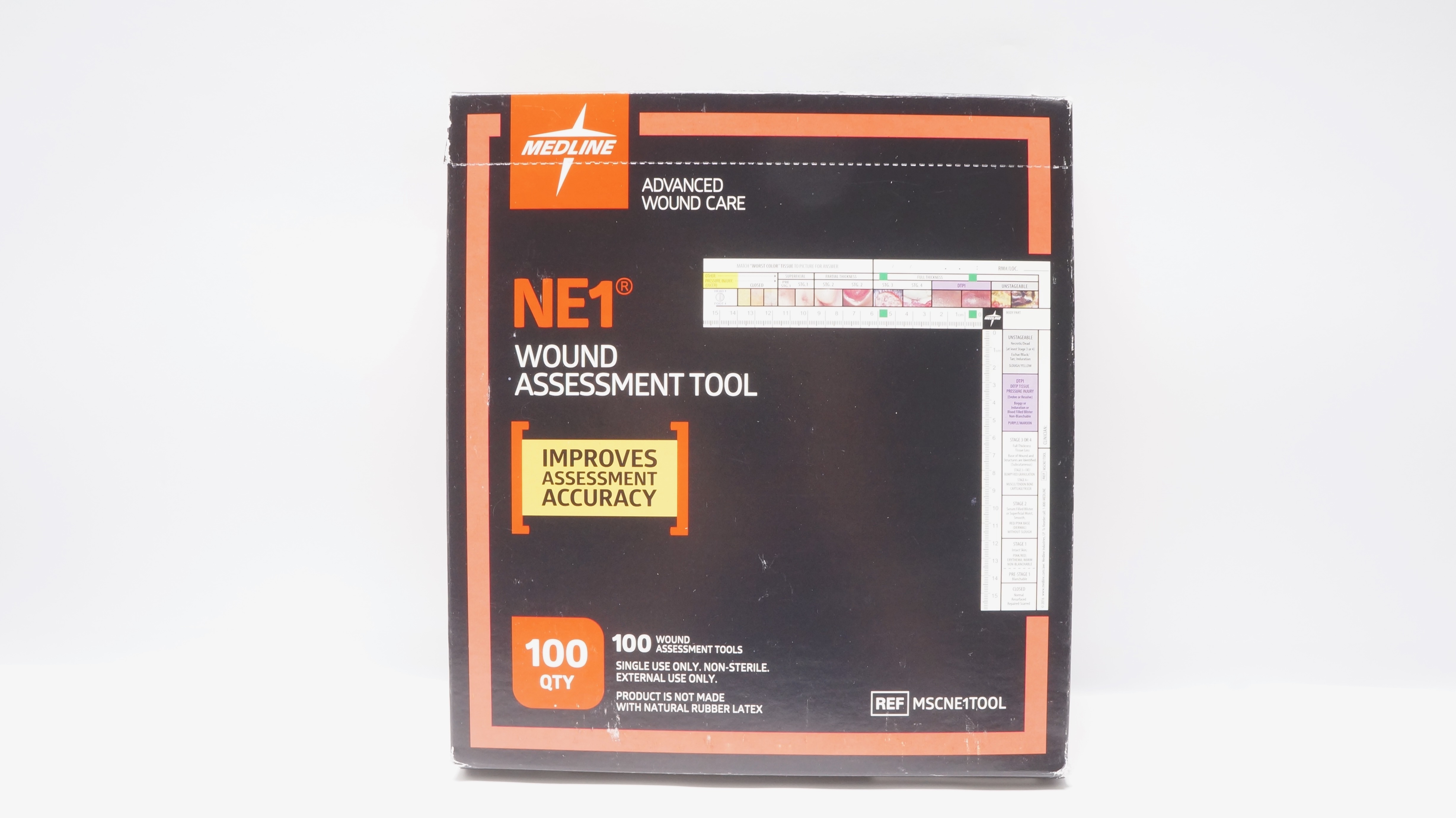 Medline MSCNE1TOOL NE1 Wound Assessment Tool - Box of 100