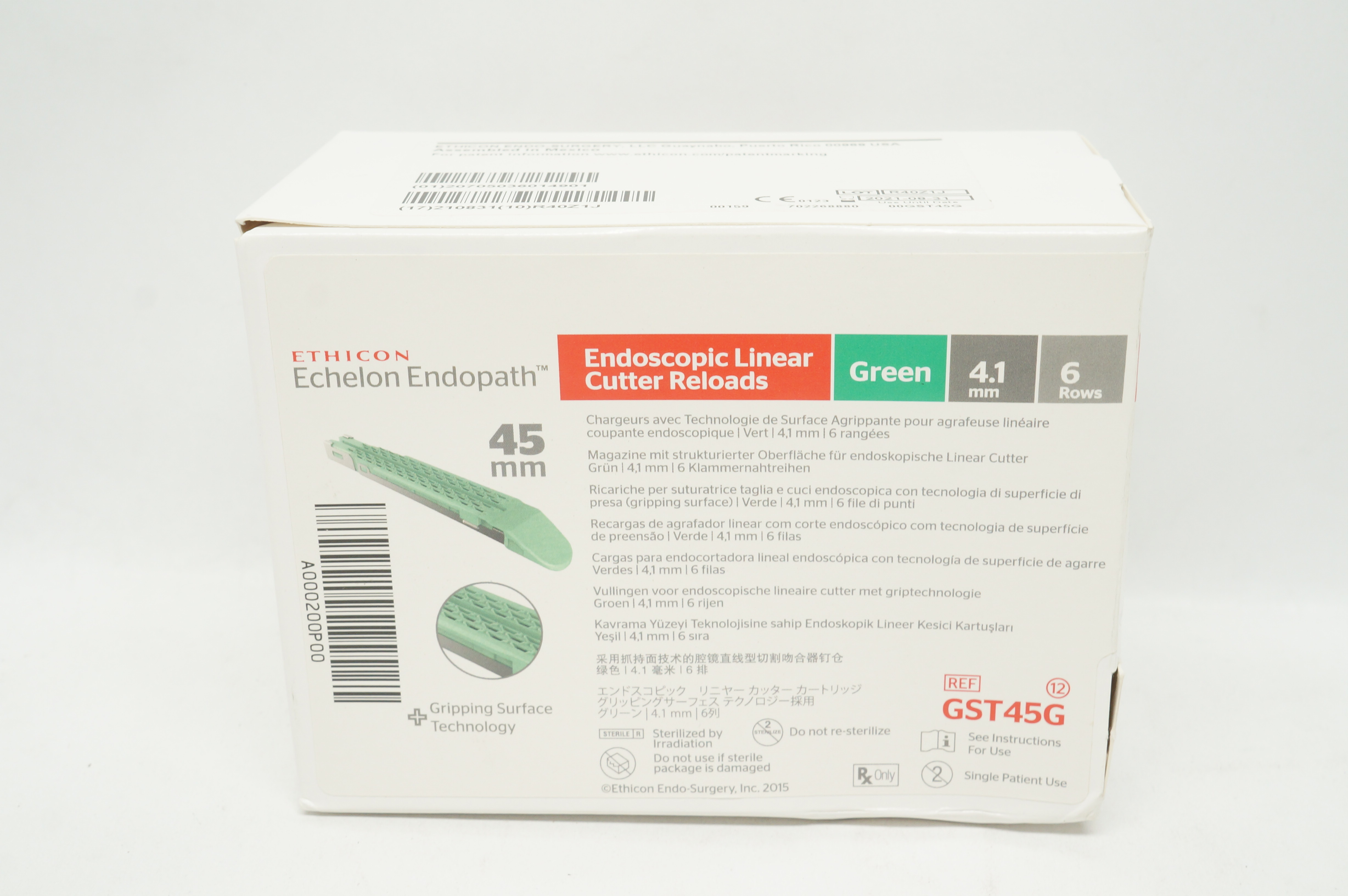 Ethicon GST45G Echelon Endopath Reload 45mm Staple Line 4.1mm 6 Rows (x)