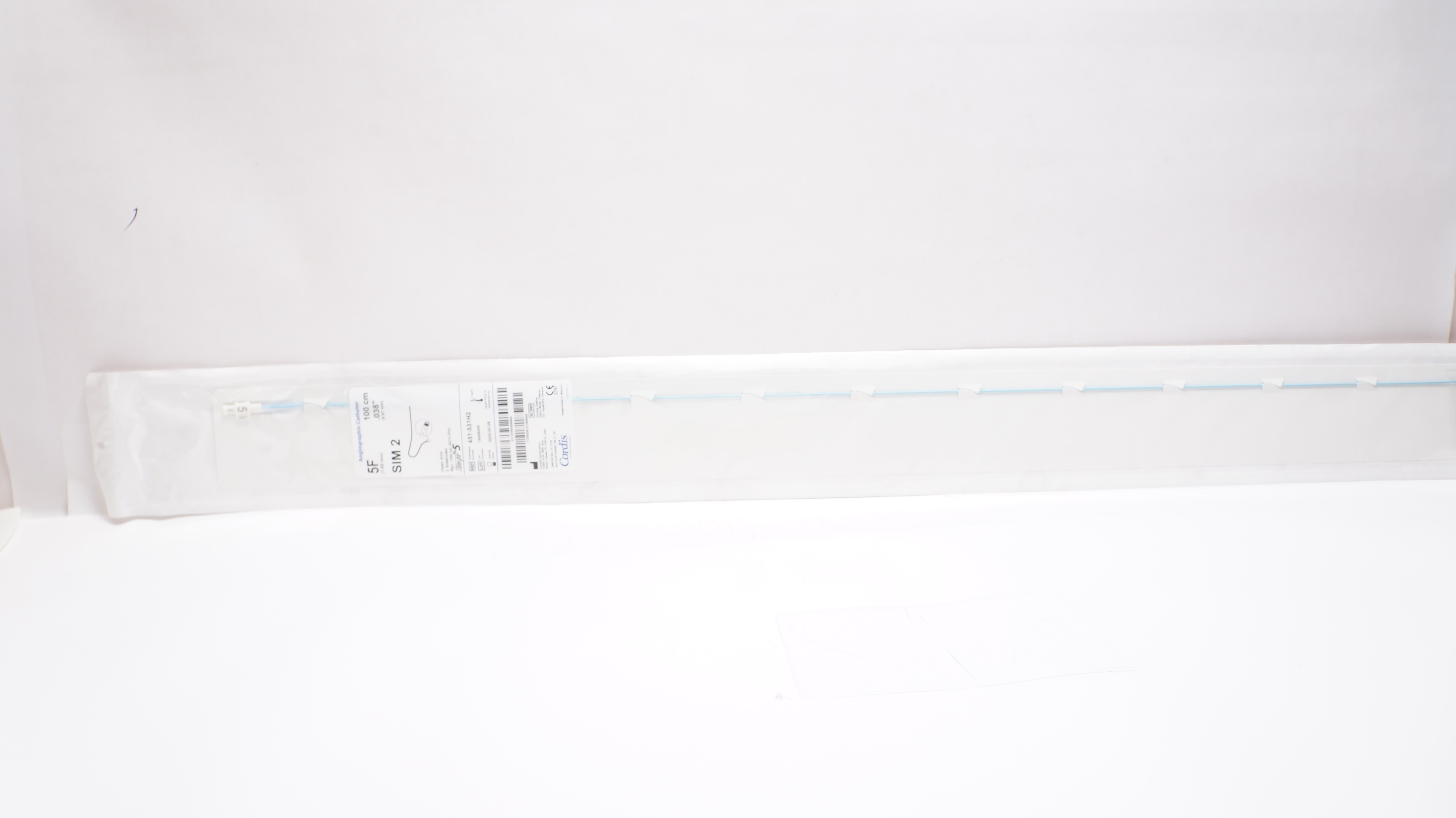 Cordis 451-531H2 Angiographic Cath. 5F x .038In Sim 2. Open End Max 1200psi