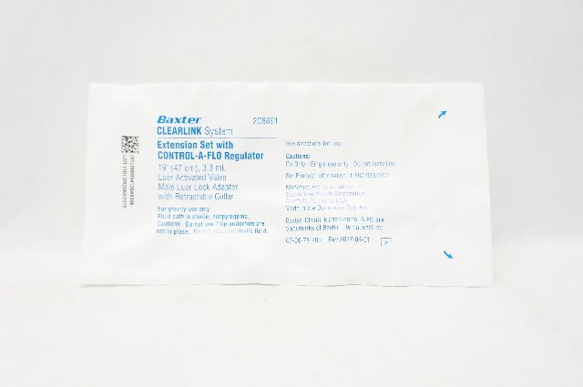 Baxter 2C8891 Clearlink System Extension Set with Regulator 19nch x 3.3ml