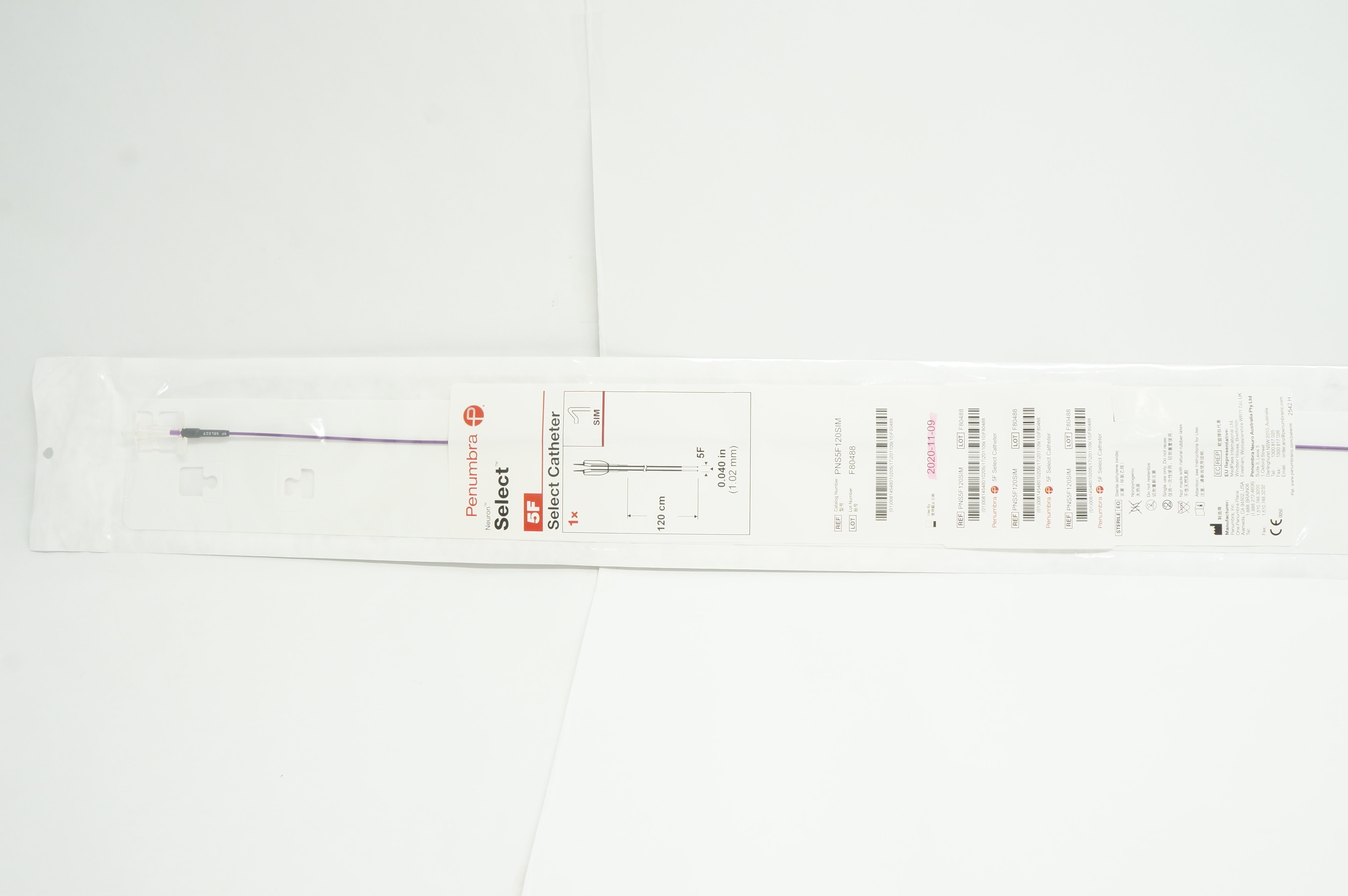 Penumbra PNS5F120SIM Neuron Select Cath. 5F x 120cm x 0.040in (x)