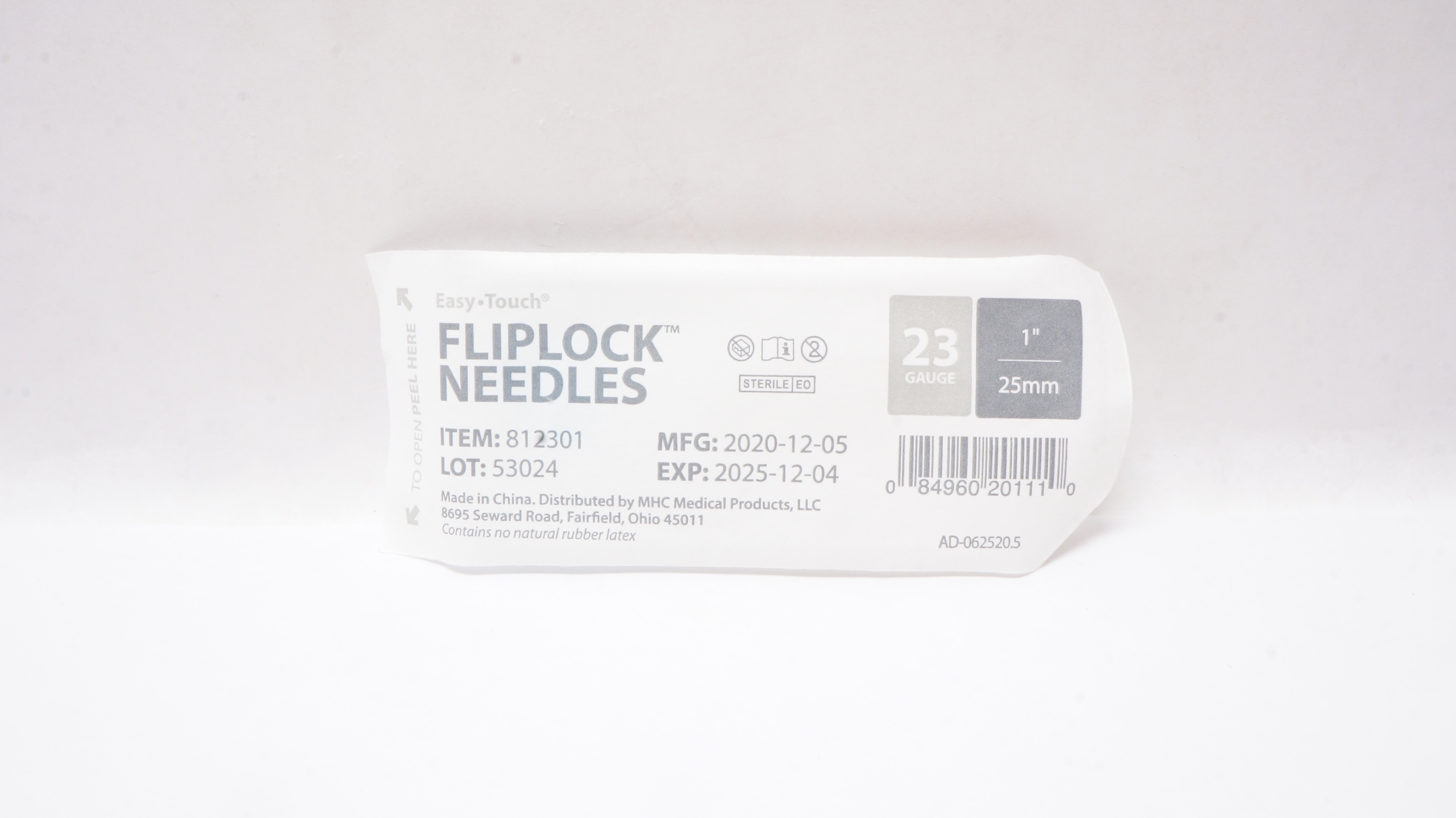 MHC Medical Products 812301 Easy Touch FlipLock Ndles 23G x 1inch