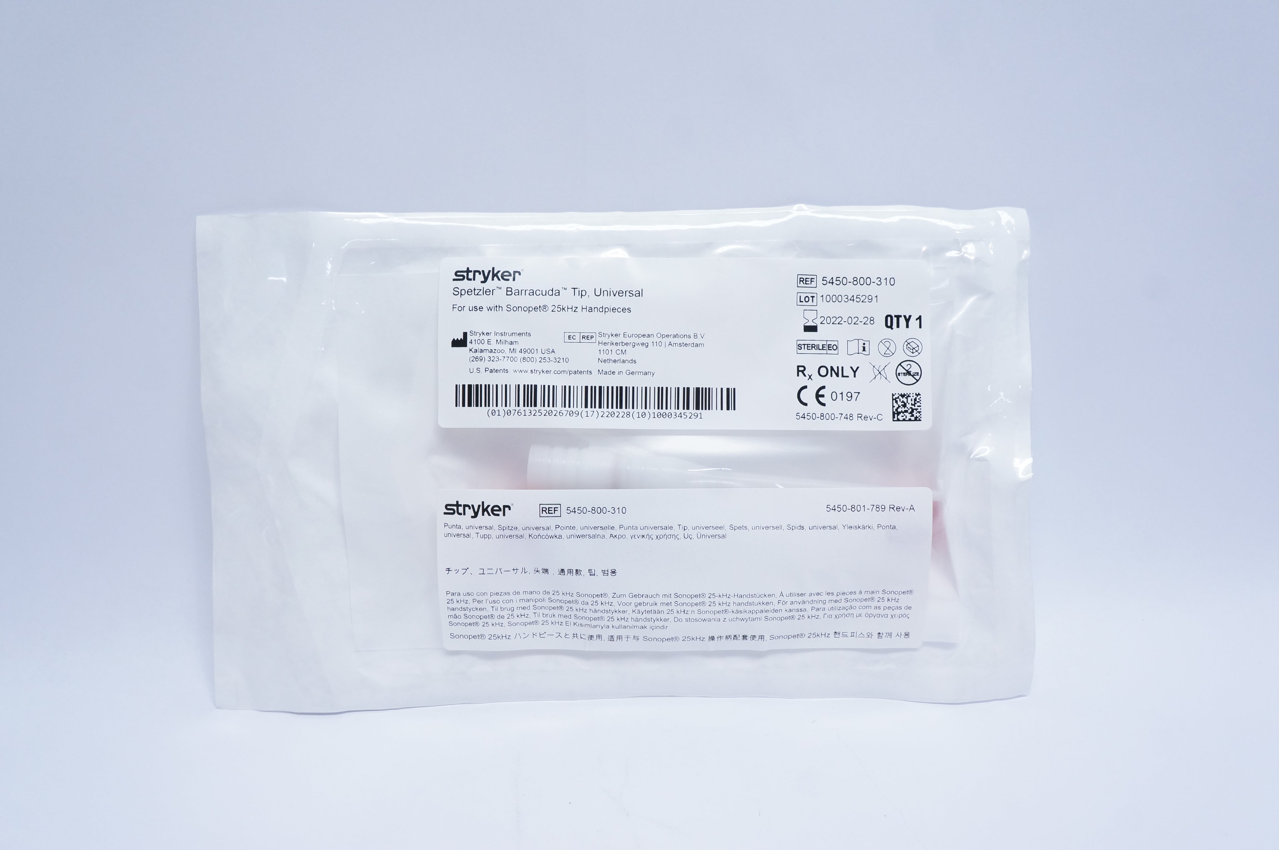 Stryker 5450-800-310 Spetzler Barracuda Tip, Universal