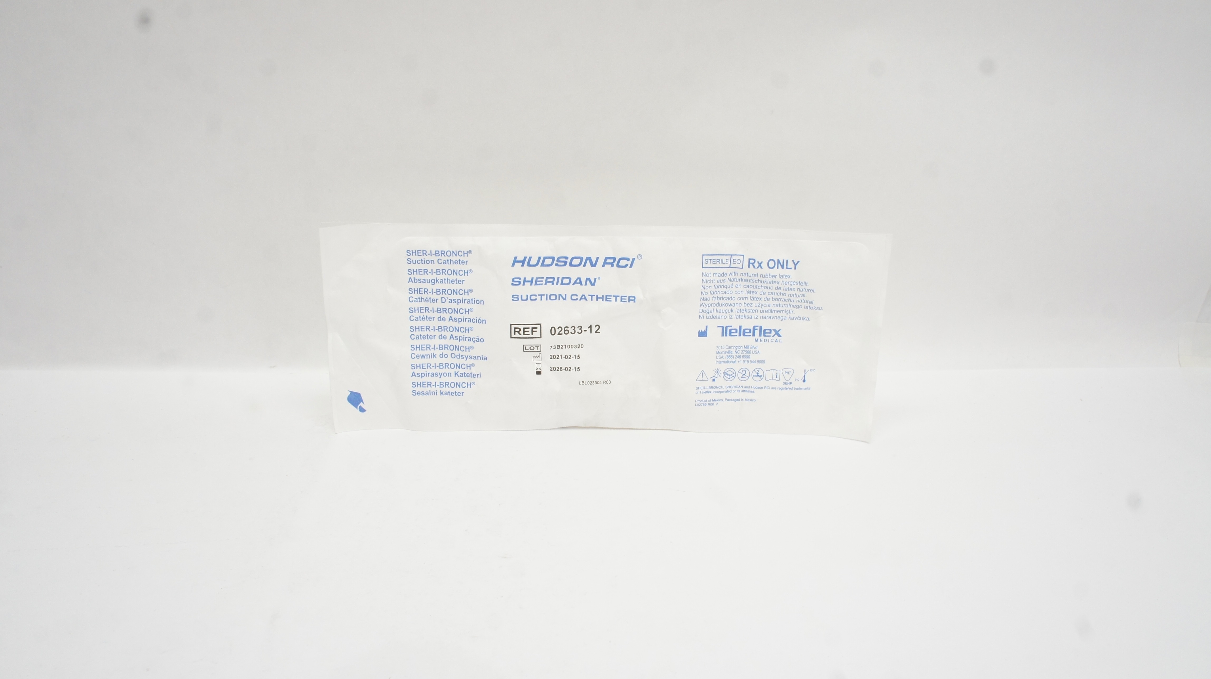 Teleflex 02633-12 Hudson RCI Sher-I-Bronch Suction Cath.